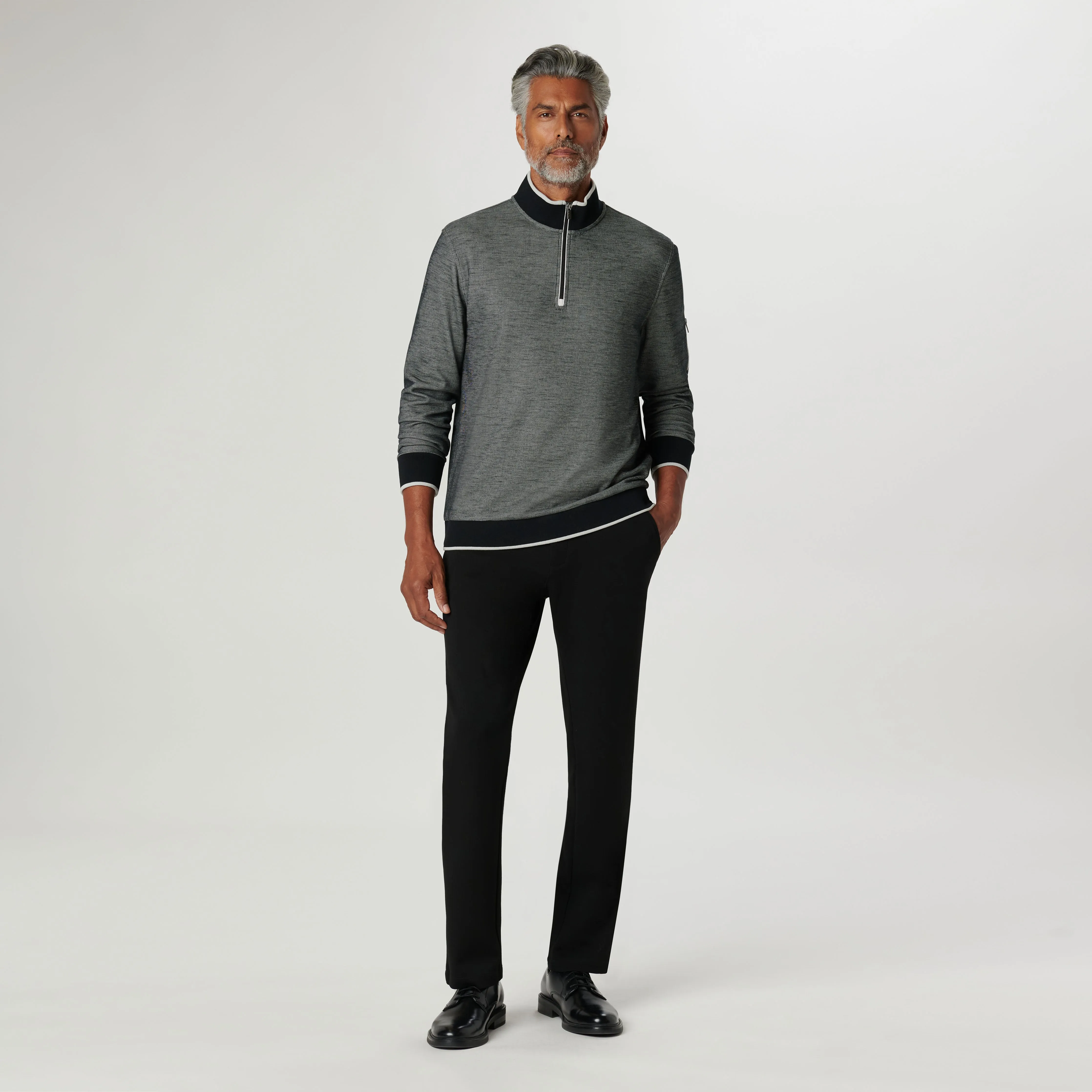 Mini Cable Quarter Zip Pullover sold by Bugatchi product image thumbnail 5