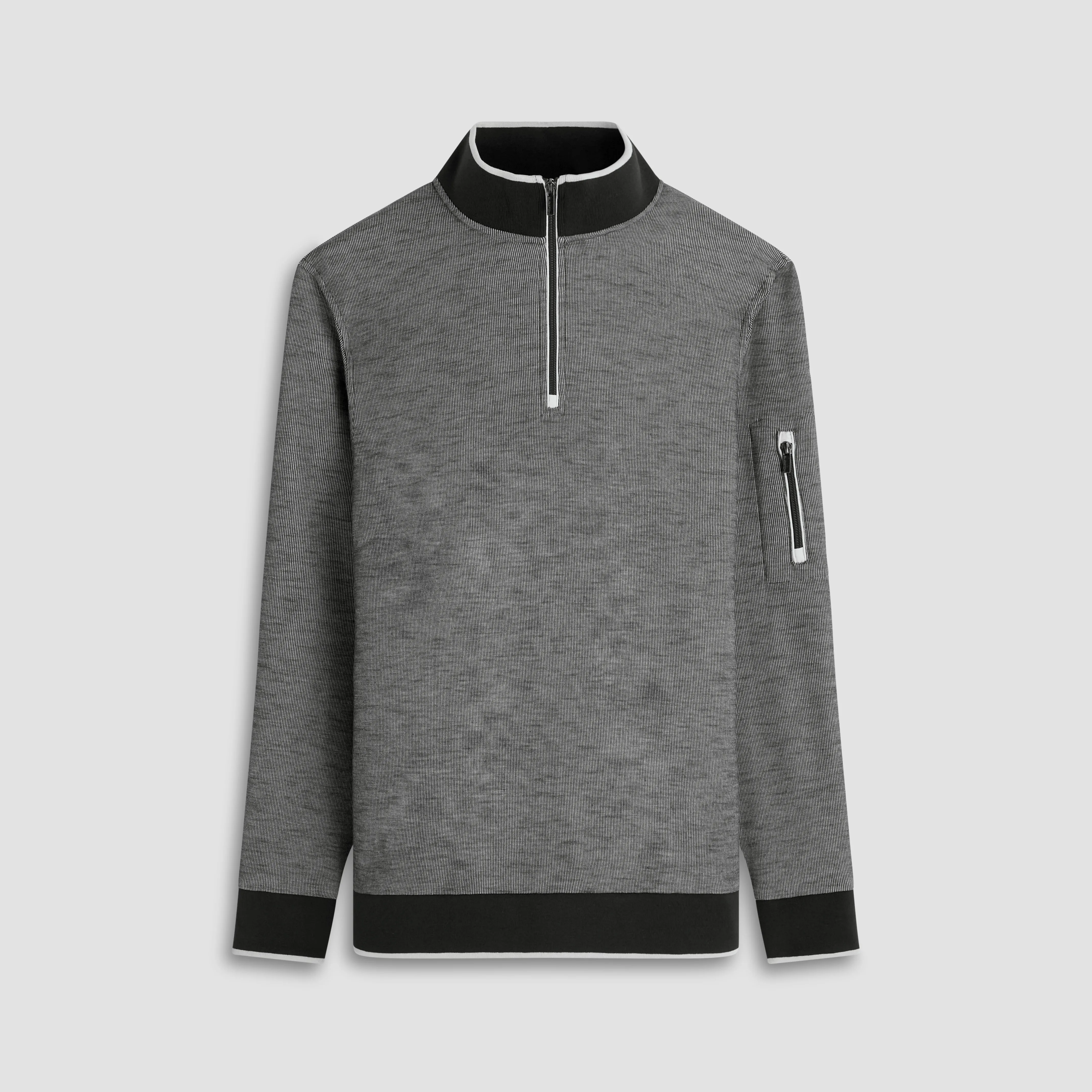 Mini Cable Quarter Zip Pullover sold by Bugatchi
