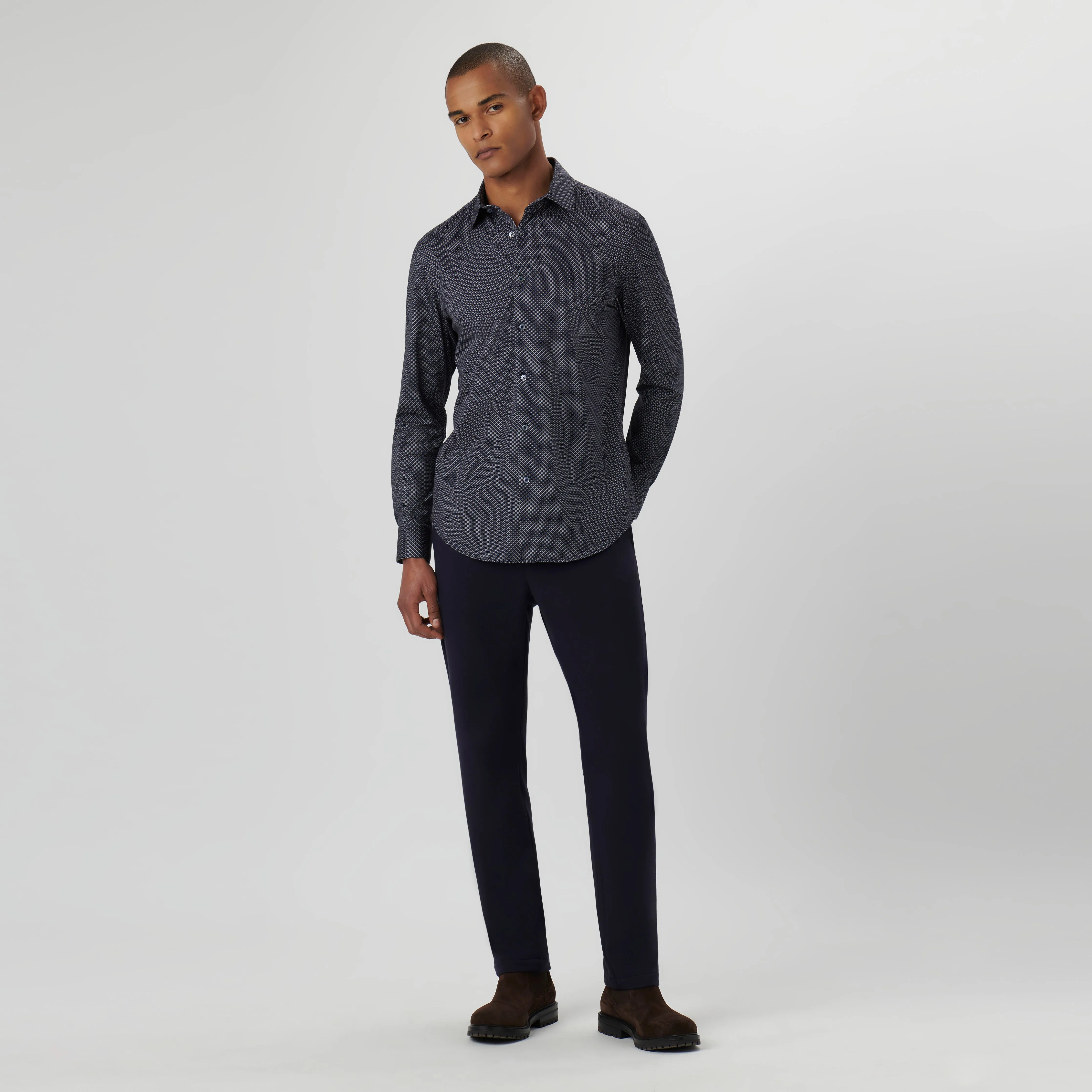 James Diamond Check OoohCotton Shirt sold by Bugatchi product image thumbnail 5