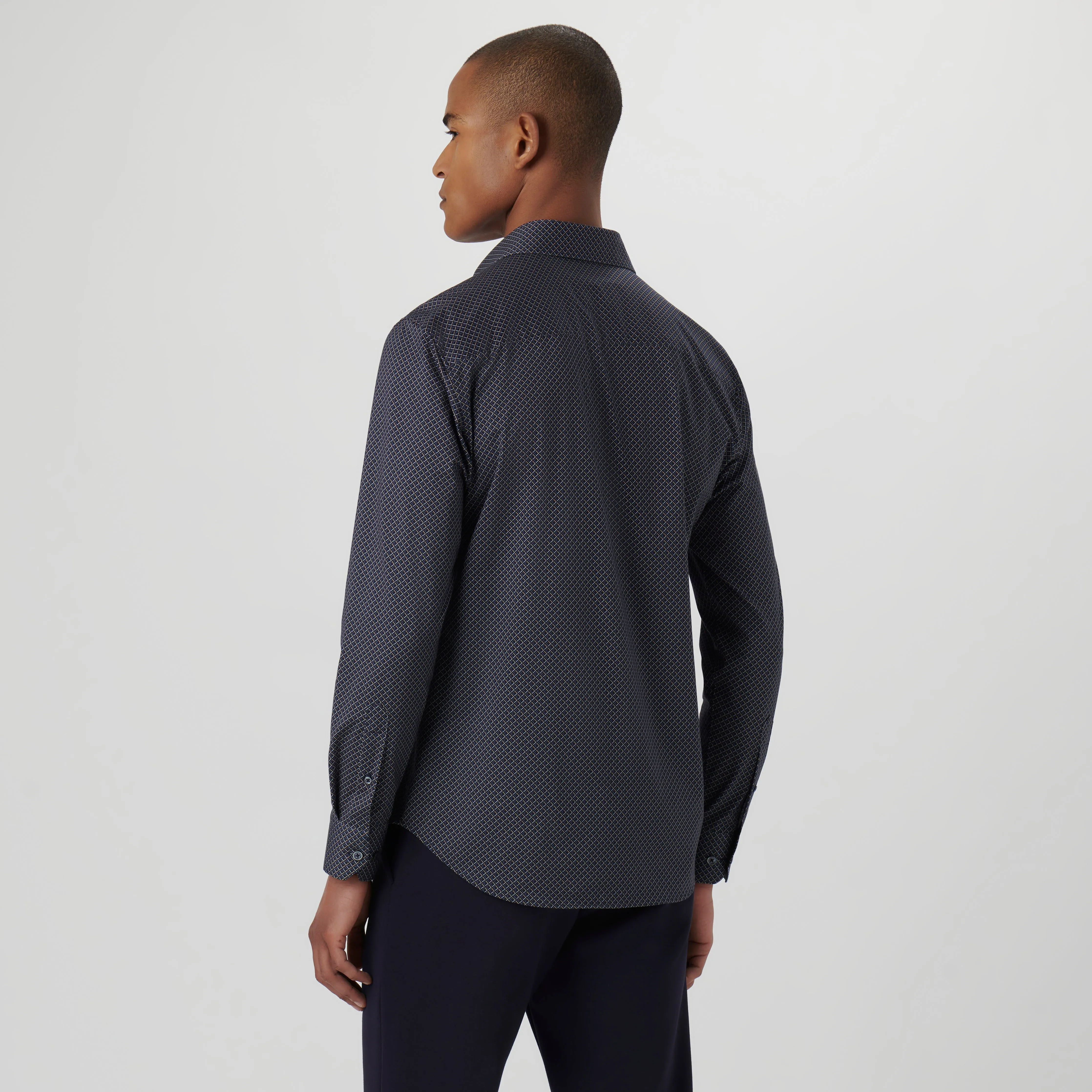 James Diamond Check OoohCotton Shirt sold by Bugatchi product image thumbnail 4