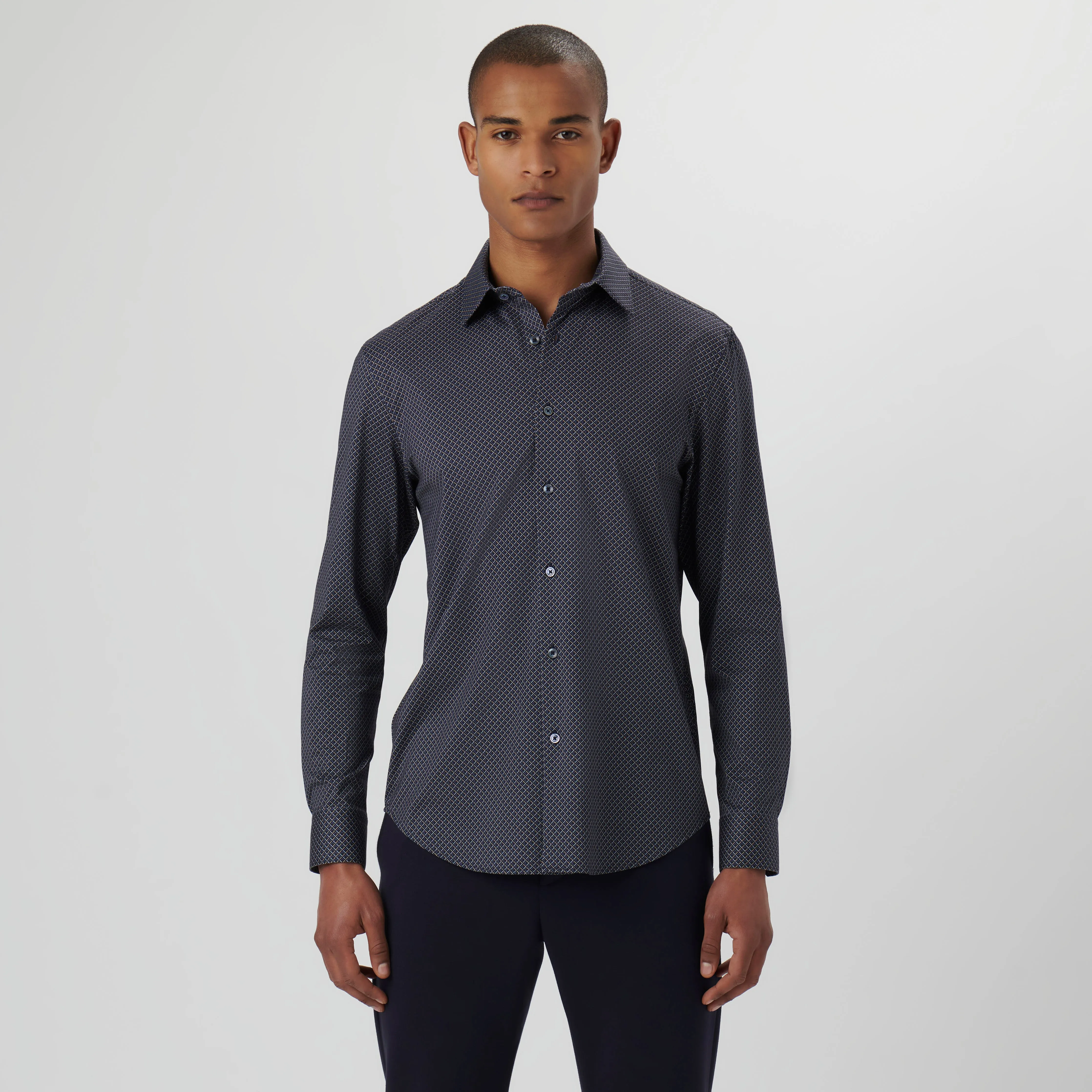 James Diamond Check OoohCotton Shirt sold by Bugatchi product image thumbnail 2