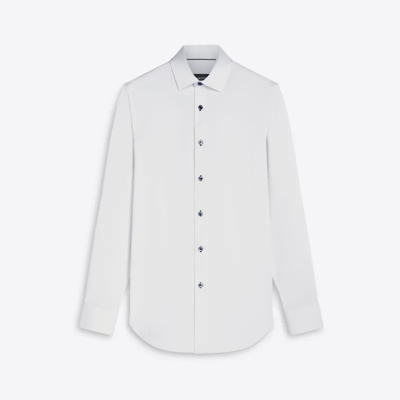 JAMES Solid OoohCotton Twill Shirt sold by Bugatchi