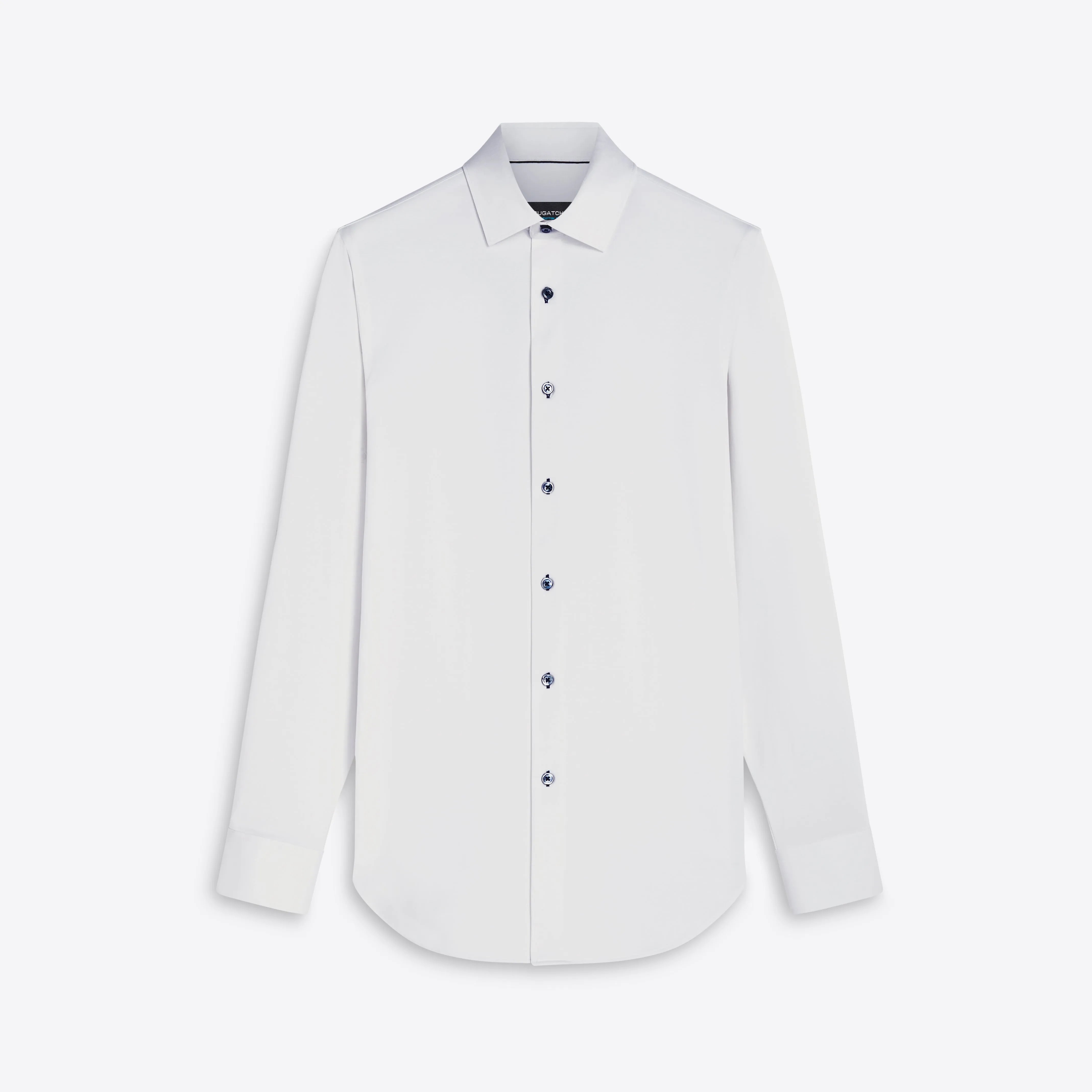 JAMES Solid OoohCotton Twill Shirt sold by Bugatchi