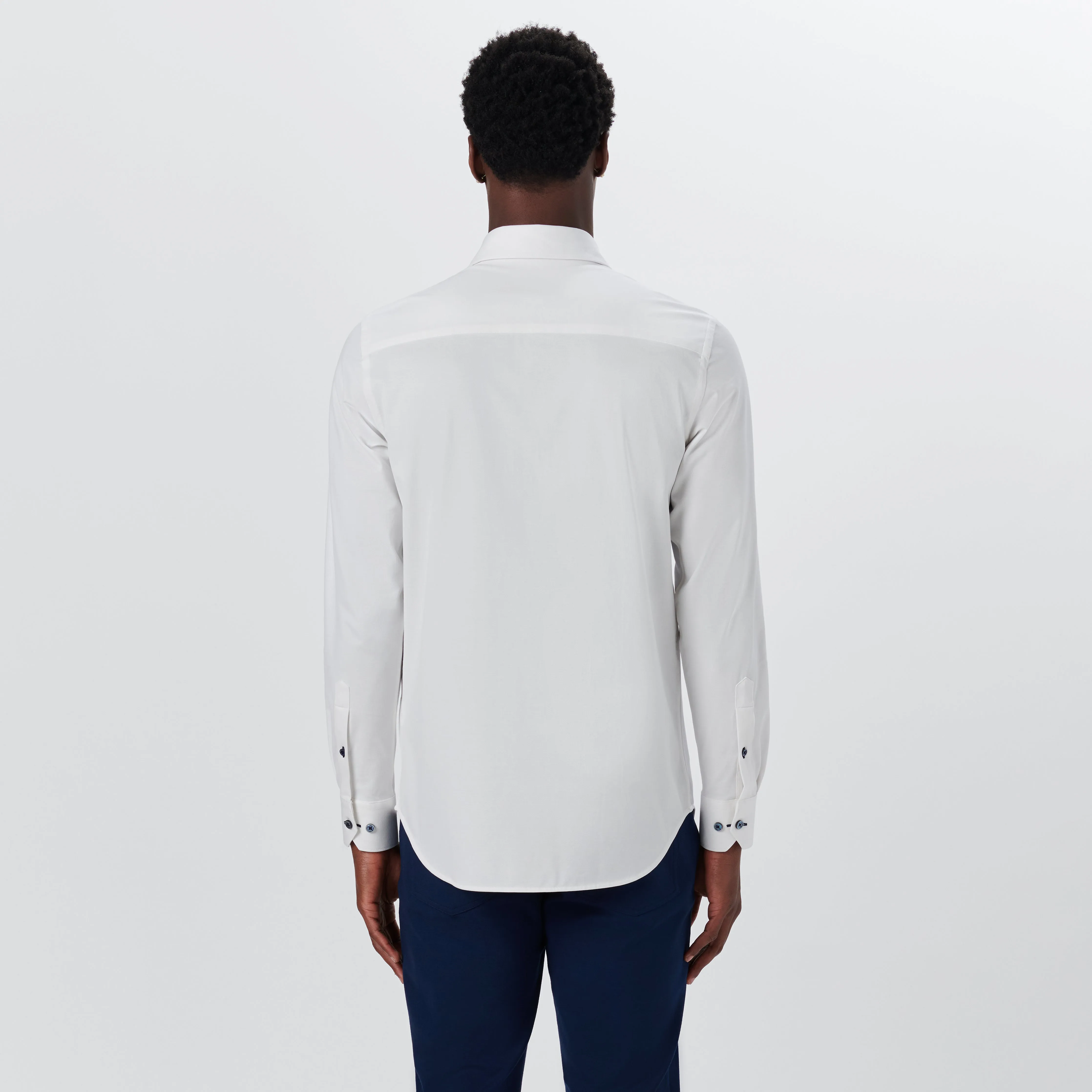 JAMES Solid OoohCotton Twill Shirt sold by Bugatchi product image thumbnail 4