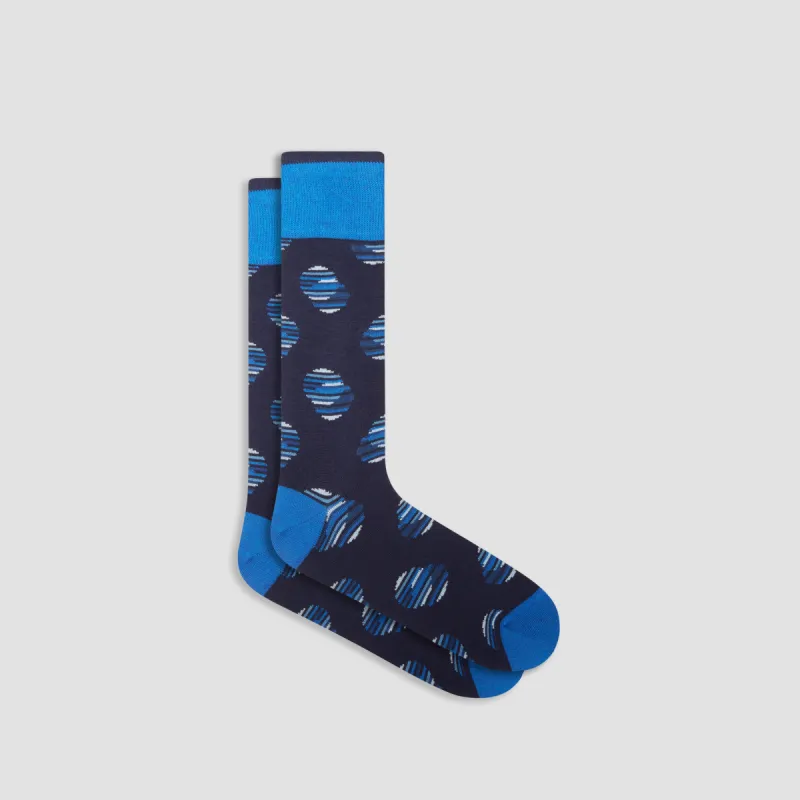 Geometric Mid-Calf Socks sold by Bugatchi