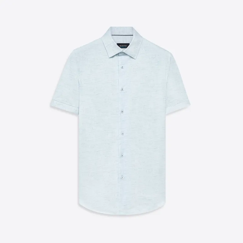 MILES Striated OoohCotton Short Sleeve Shirt sold by Bugatchi