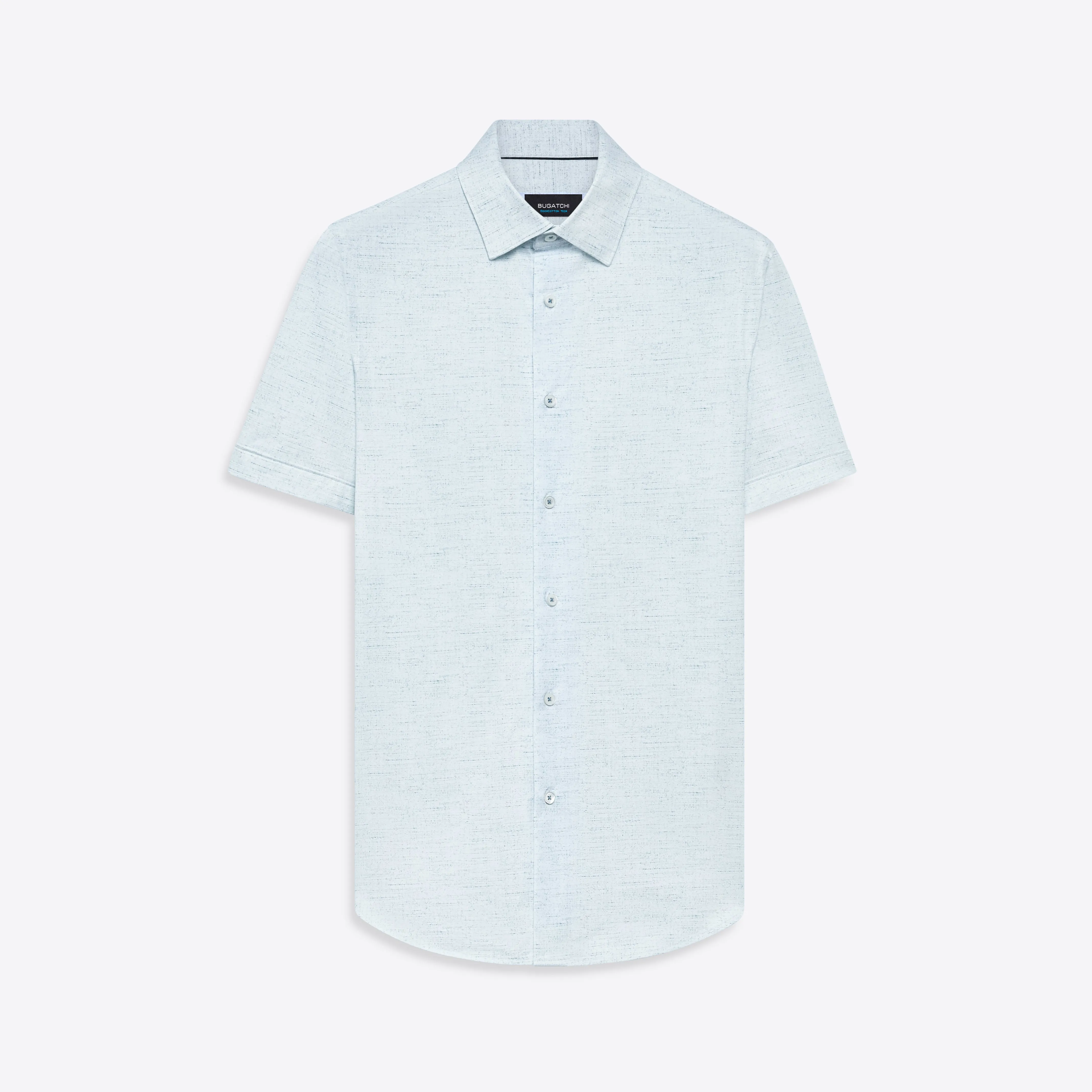 MILES Striated OoohCotton Short Sleeve Shirt sold by Bugatchi