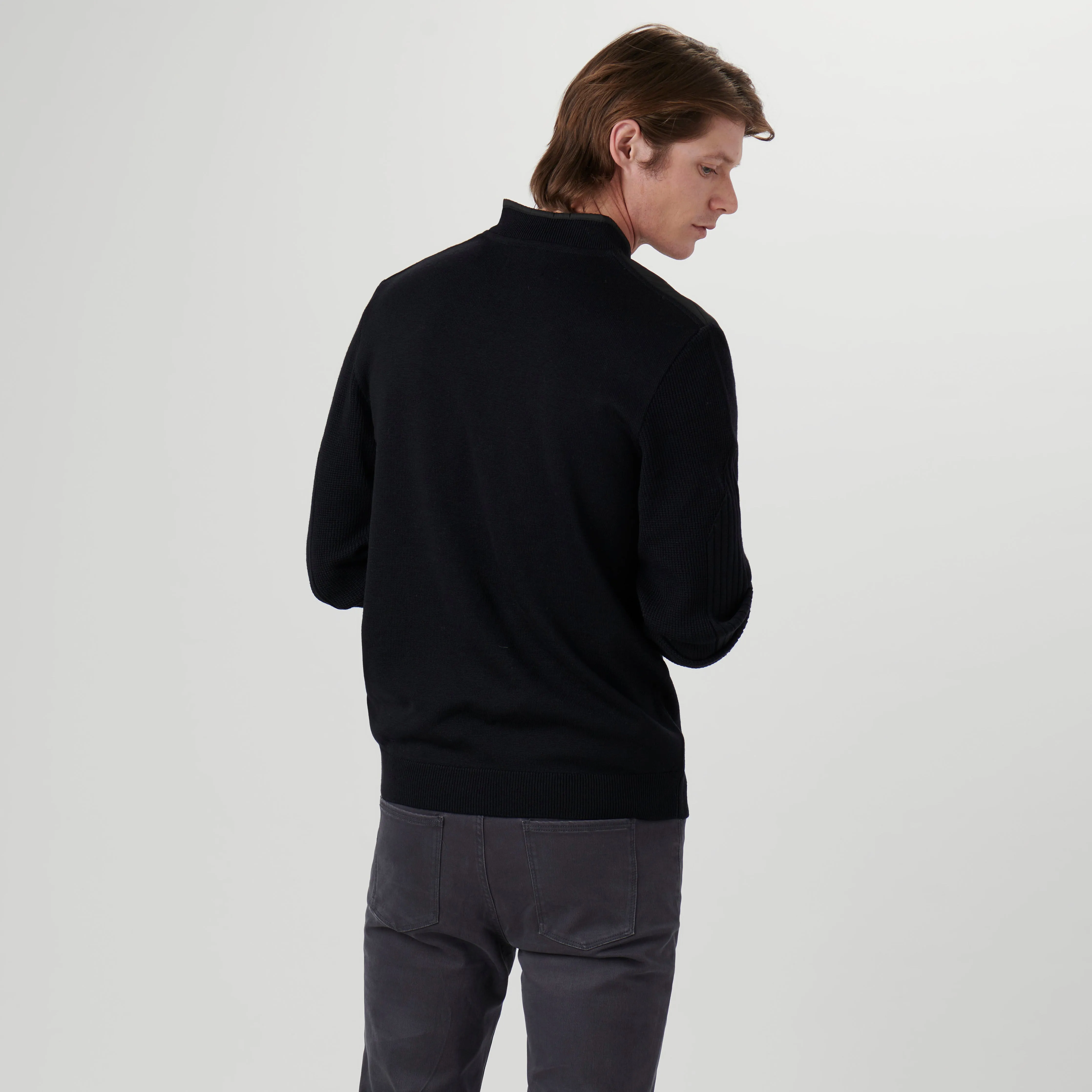 Solid Quarter Zip Sweater sold by Bugatchi product image thumbnail 4