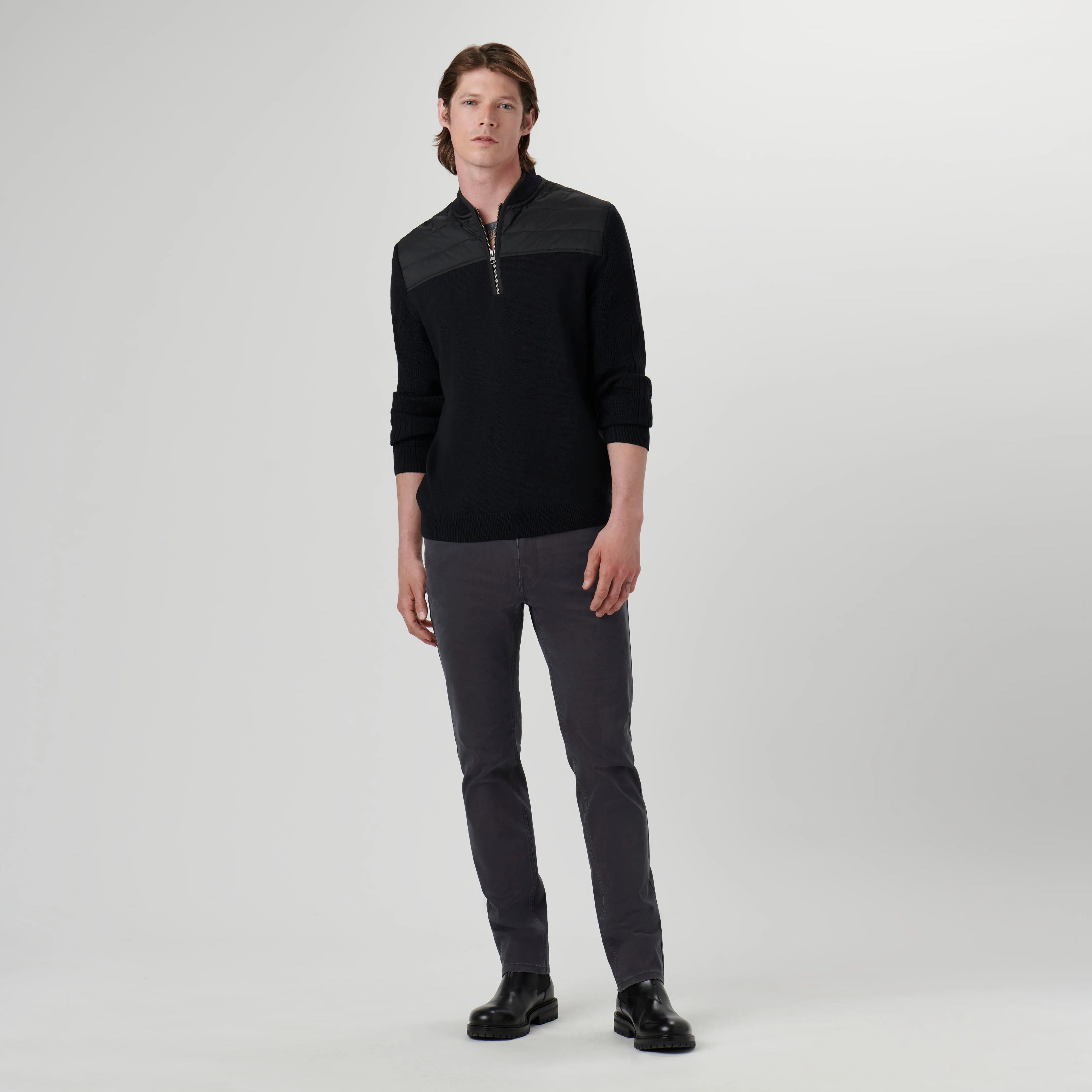 Solid Quarter Zip Sweater sold by Bugatchi product image thumbnail 5