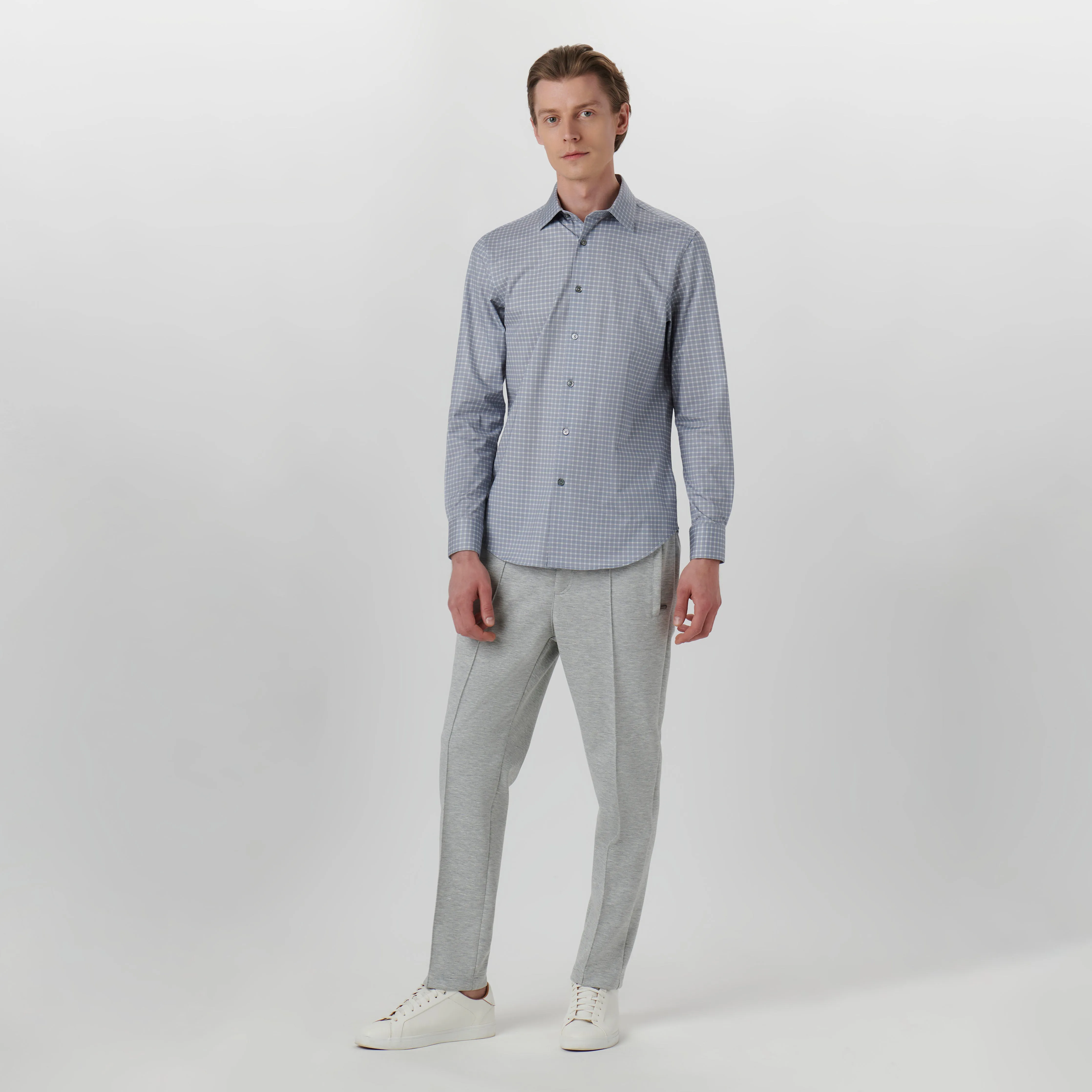 James Mini Check OoohCotton Shirt sold by Bugatchi product image thumbnail 5