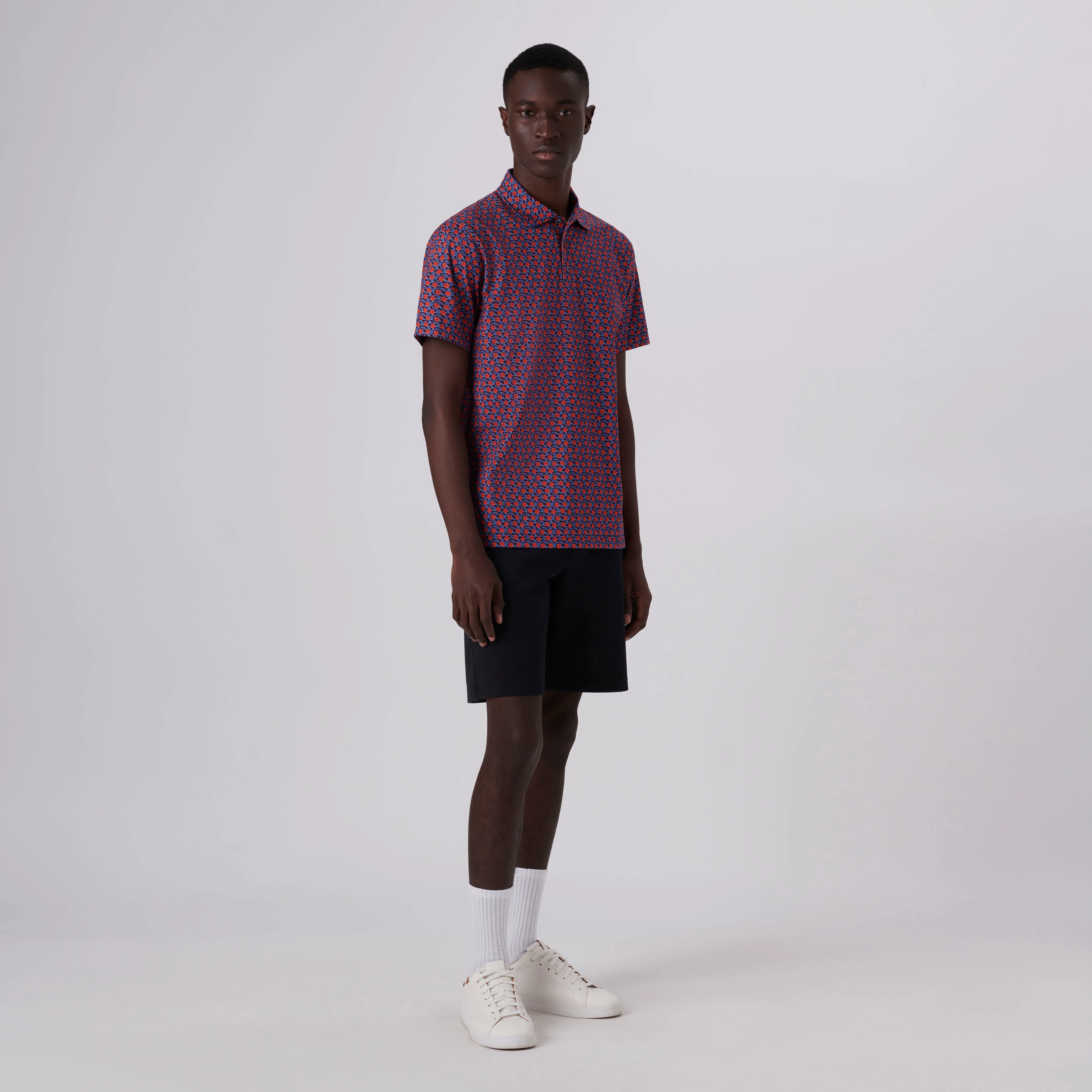 Victor Floral Print OoohCotton Polo sold by Bugatchi product image thumbnail 5