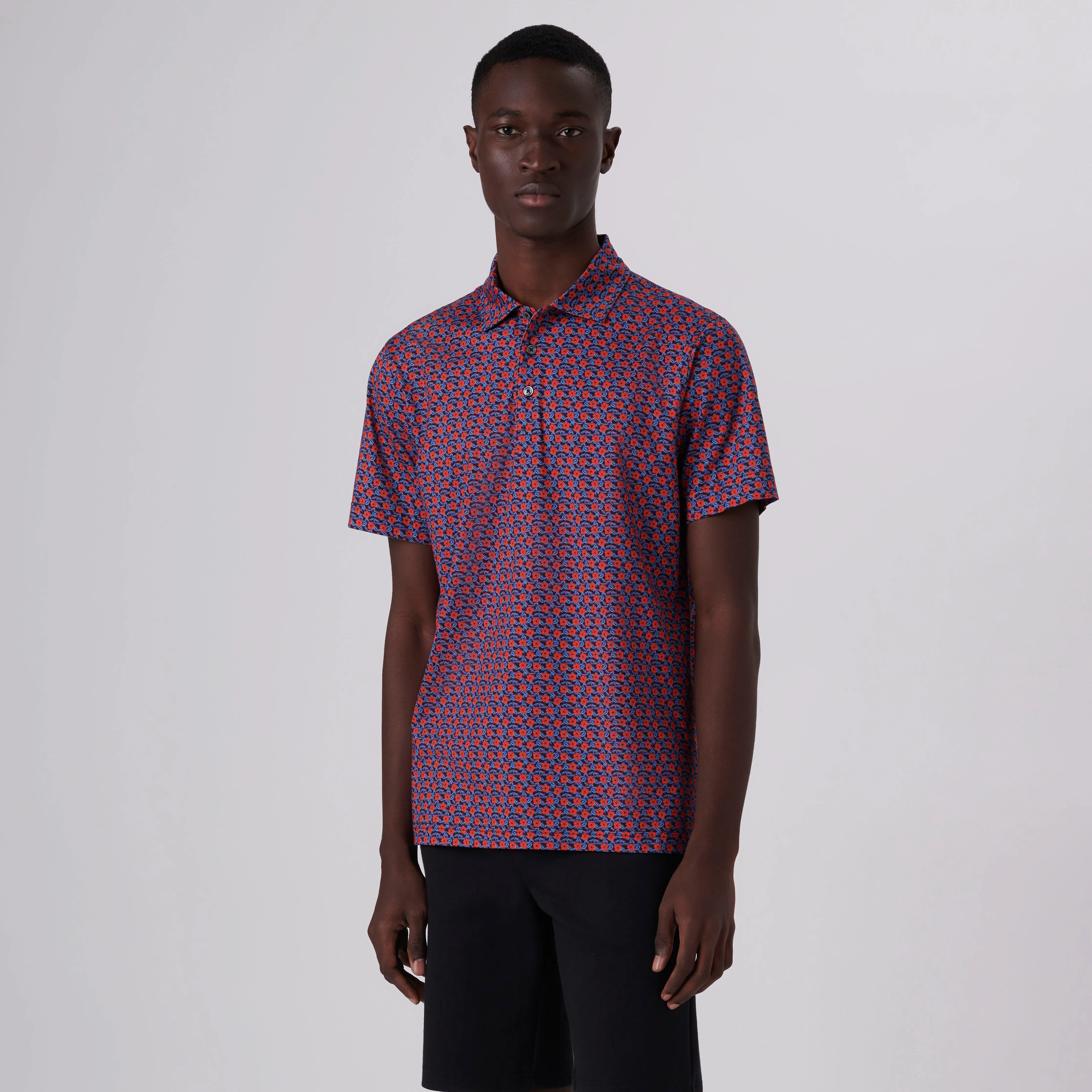 Victor Floral Print OoohCotton Polo sold by Bugatchi product image thumbnail 2