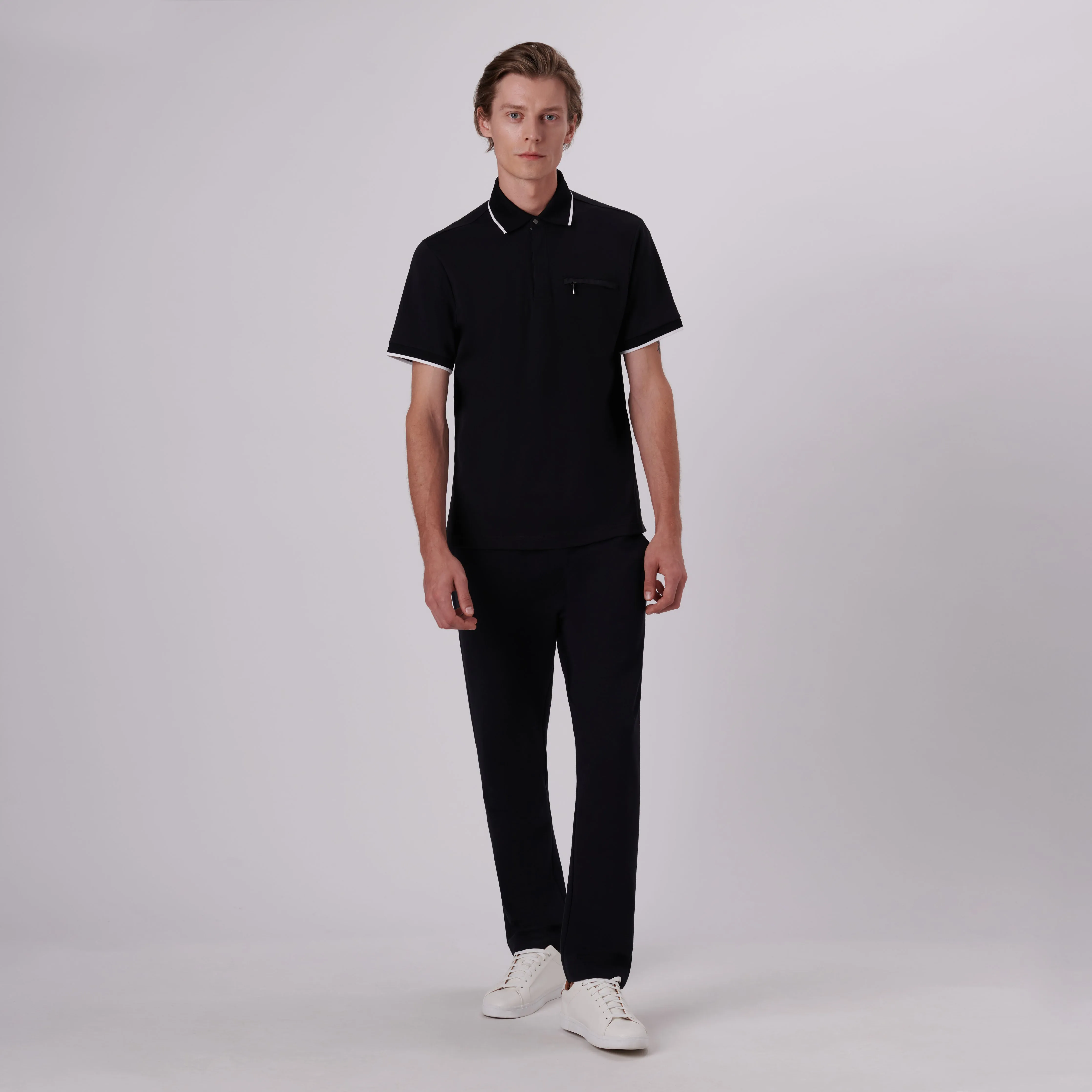 Quarter Zip Polo Shirt sold by Bugatchi product image thumbnail 5