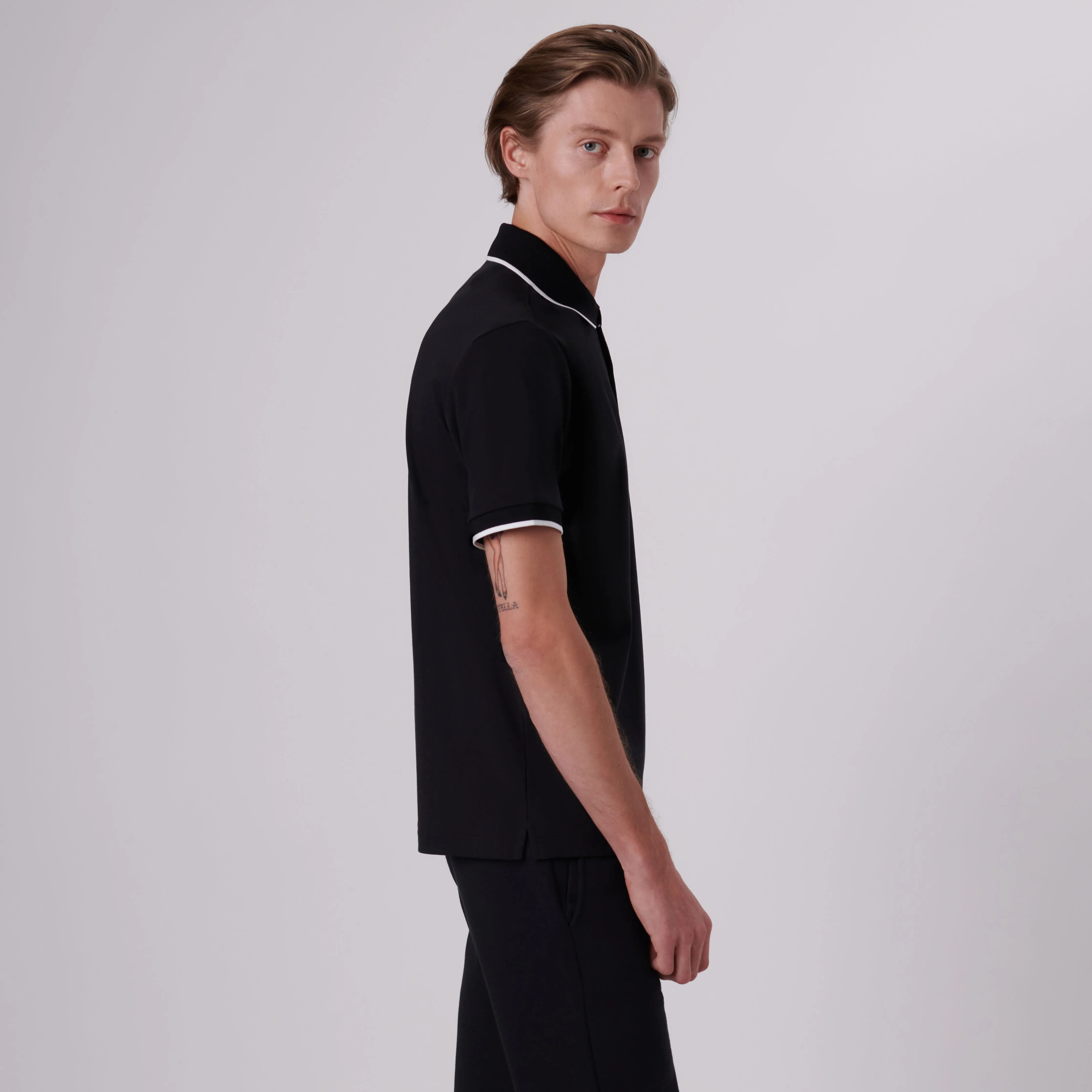 Quarter Zip Polo Shirt sold by Bugatchi product image thumbnail 3