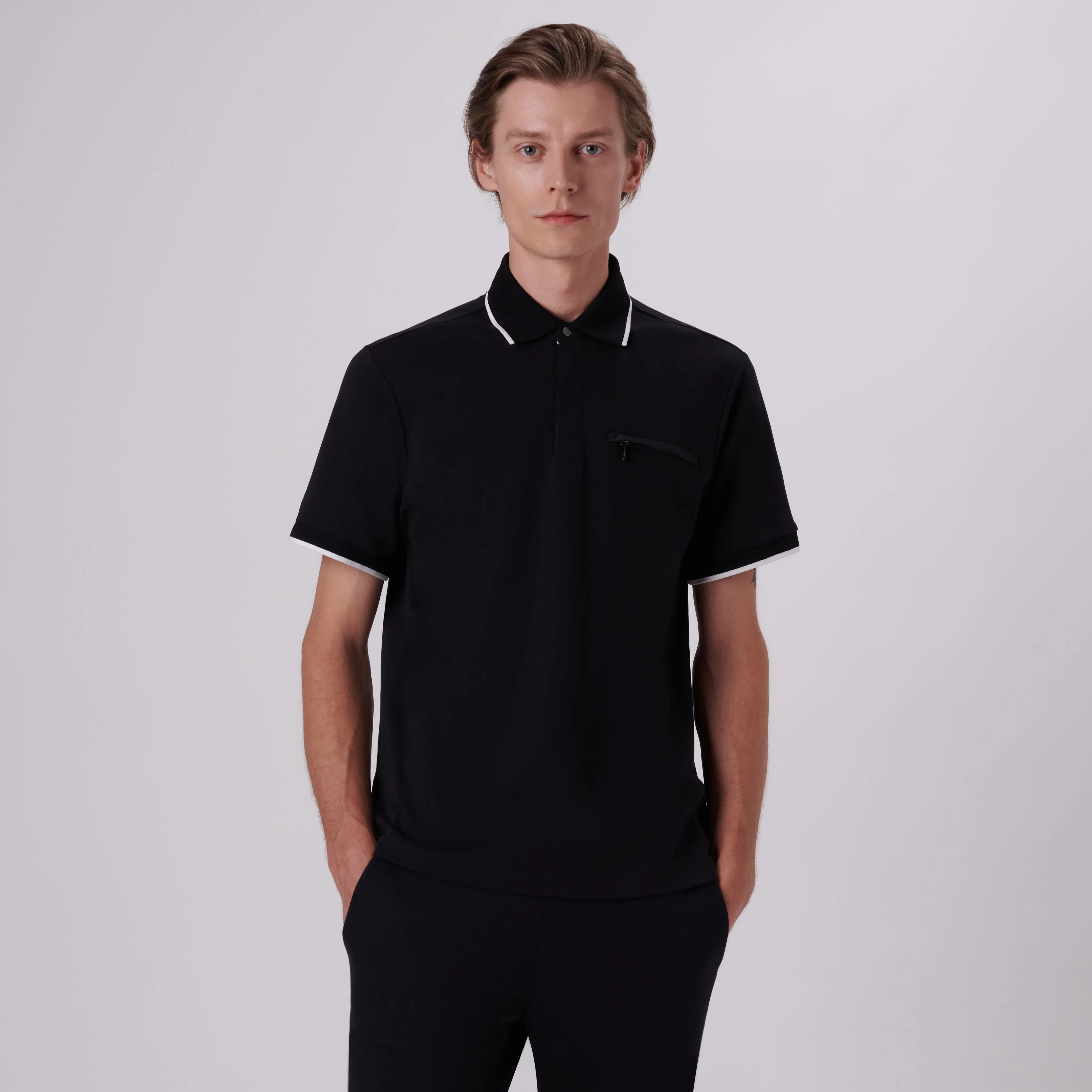 Quarter Zip Polo Shirt sold by Bugatchi product image thumbnail 2
