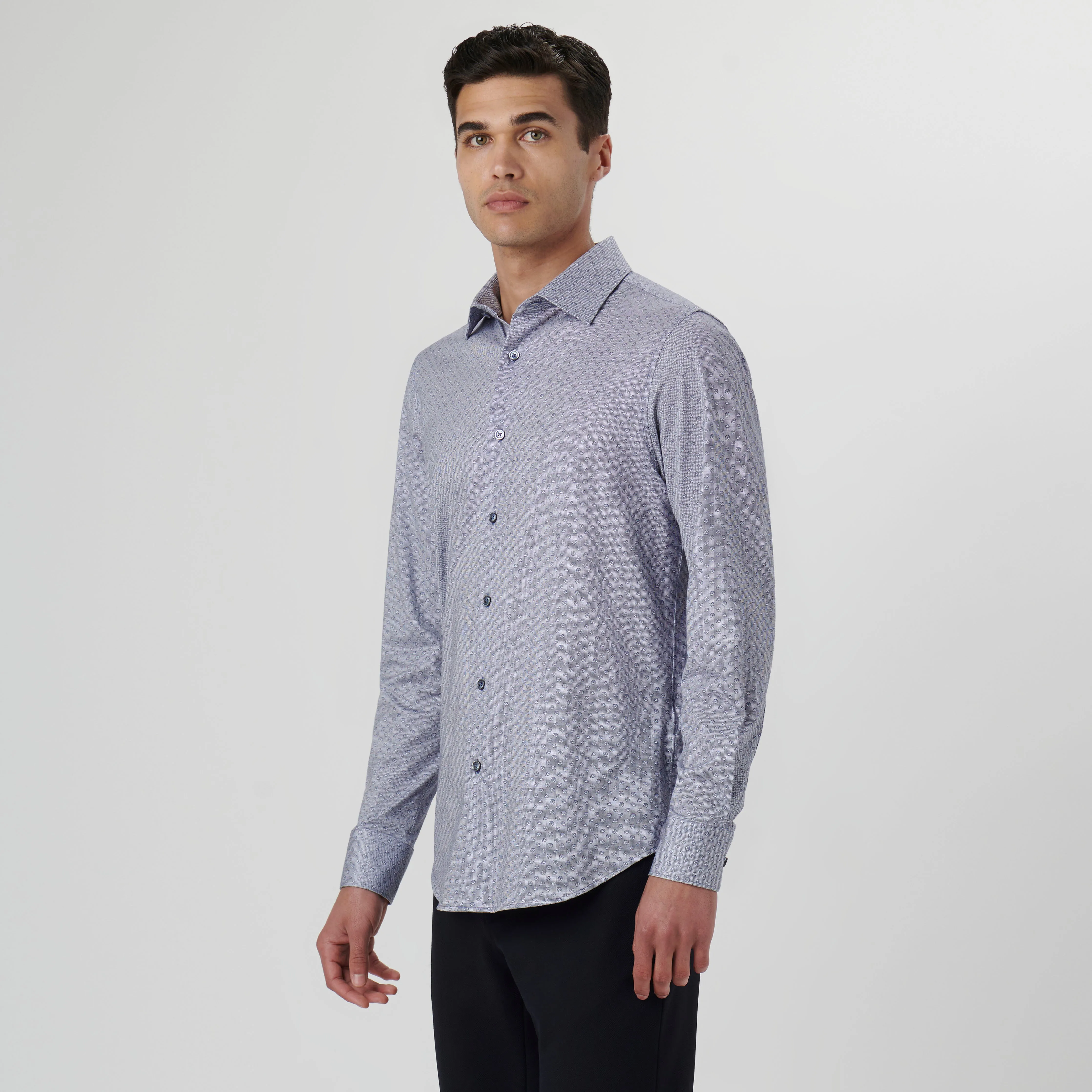 James Floral Pin Check OoohCotton Shirt sold by Bugatchi product image thumbnail 3