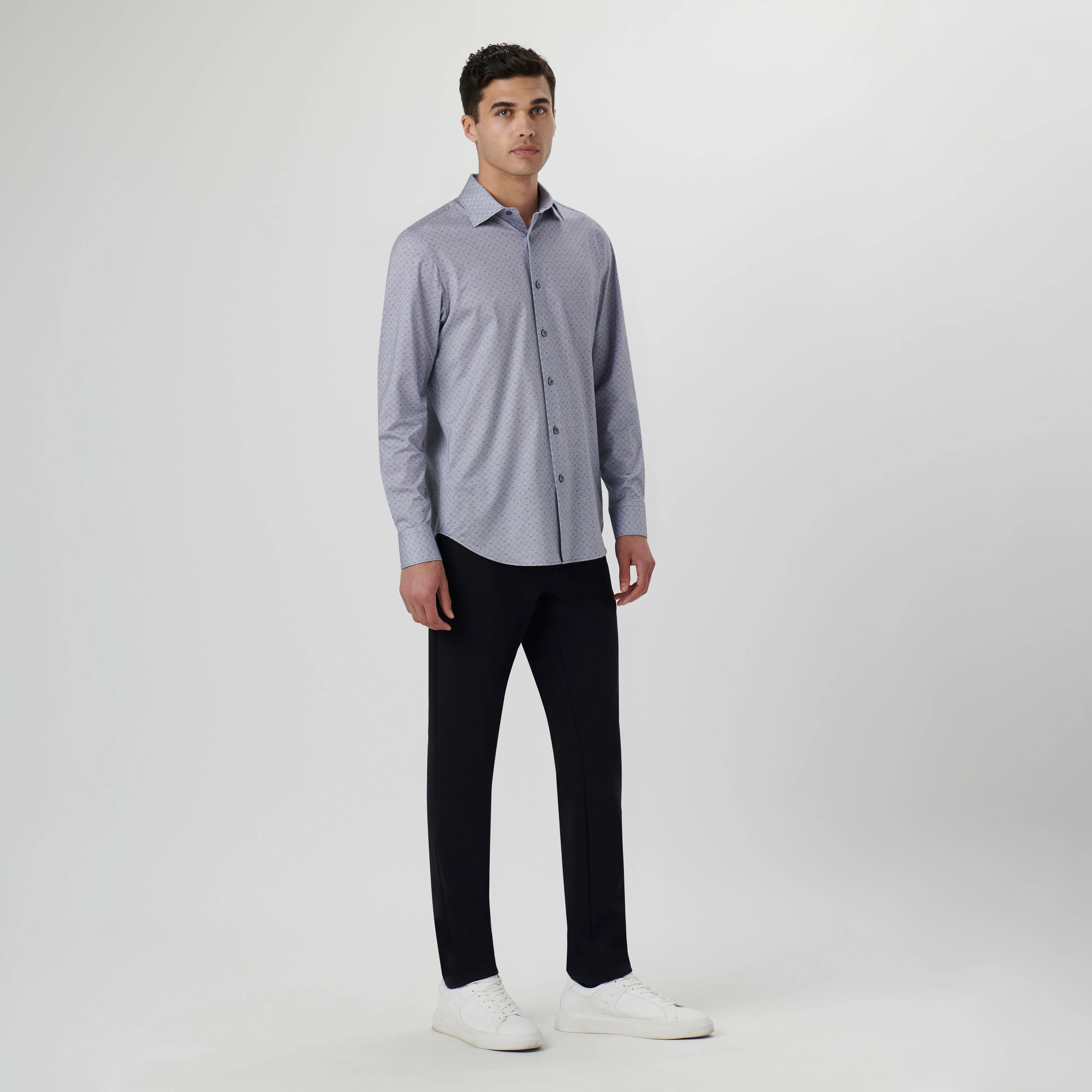 James Floral Pin Check OoohCotton Shirt sold by Bugatchi product image thumbnail 5