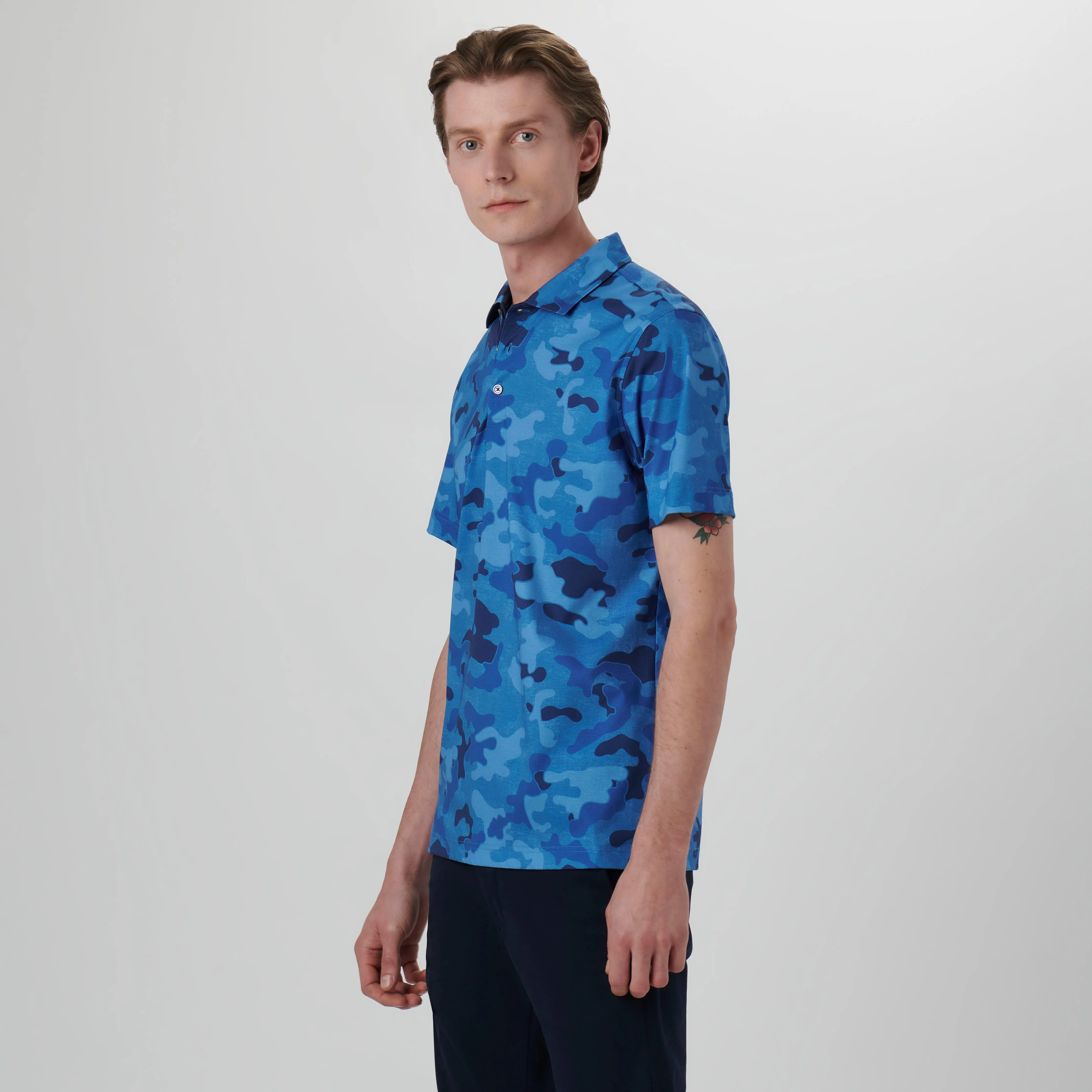 Hendrix Camouflage Print Polo Shirt sold by Bugatchi product image thumbnail 3