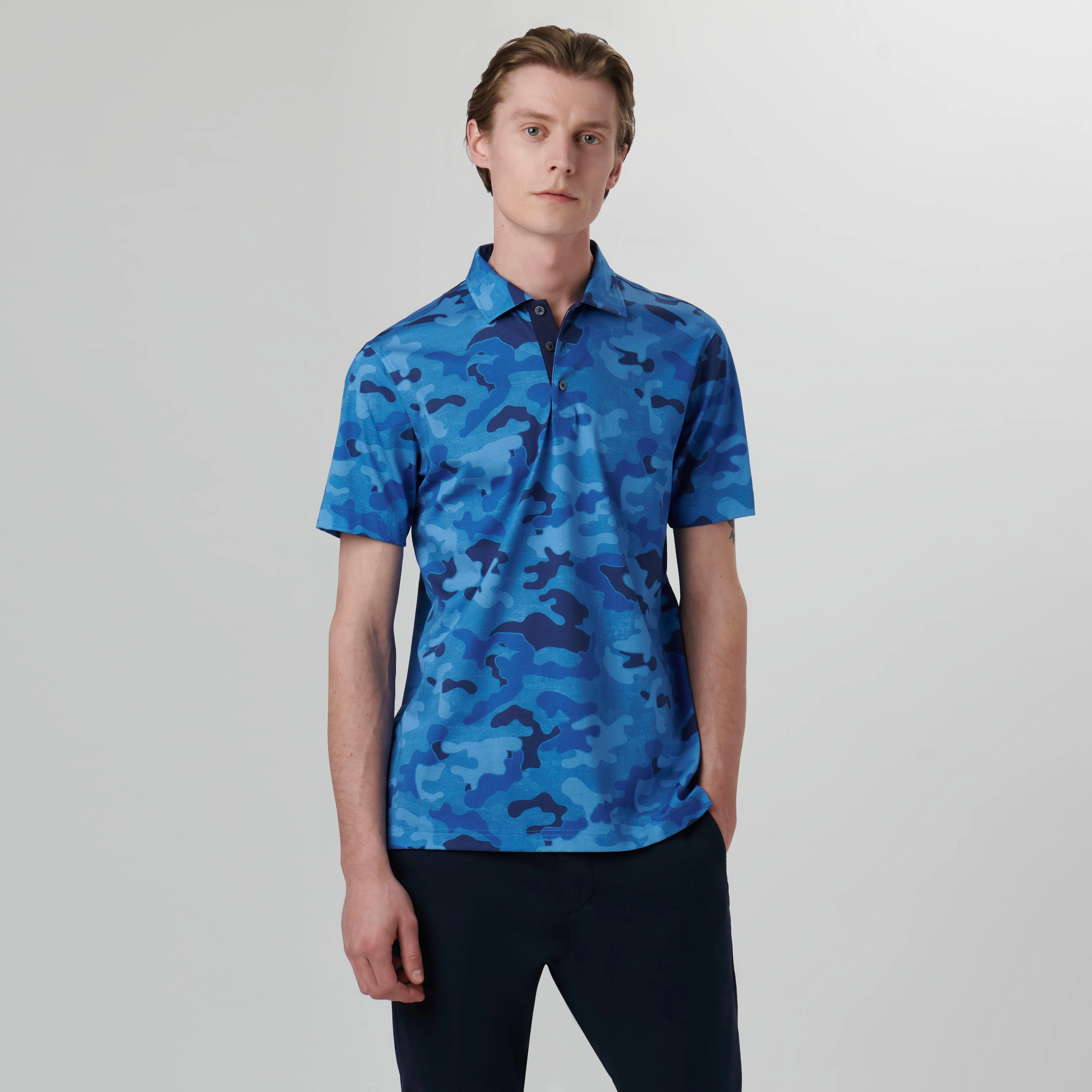 Hendrix Camouflage Print Polo Shirt sold by Bugatchi product image thumbnail 2