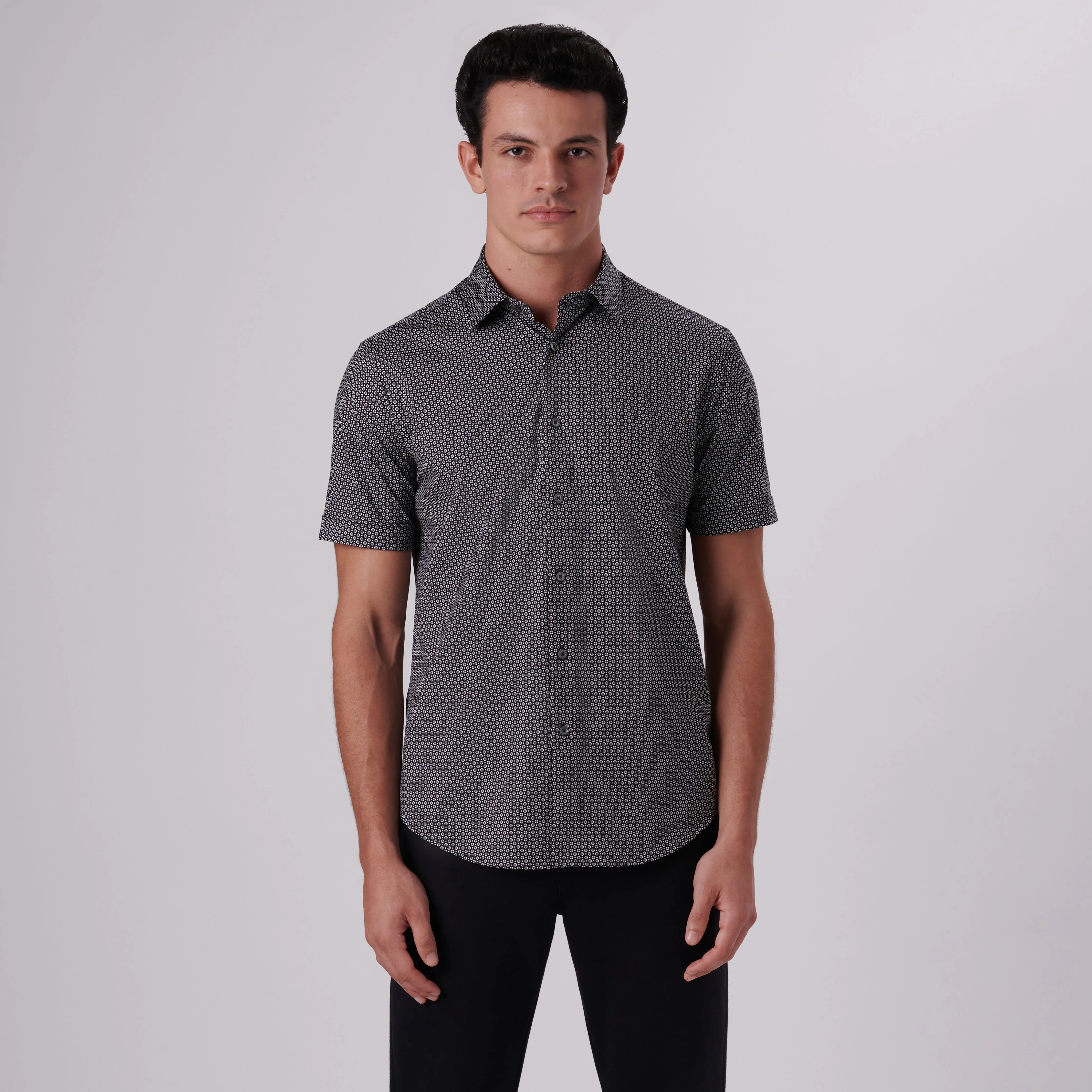 Miles Mandala Print OoohCotton Short Sleeve Shirt sold by Bugatchi product image thumbnail 2