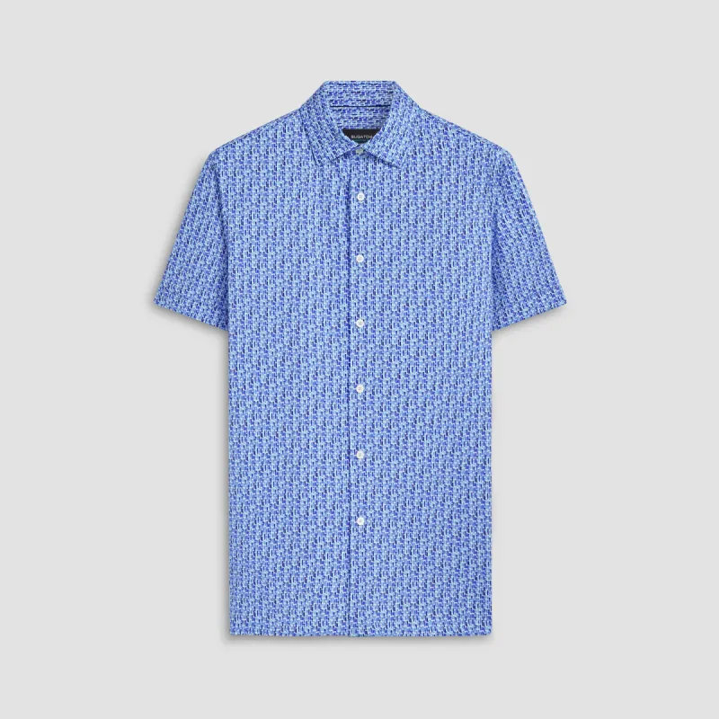Milo Abstract Print OoohCotton Short Sleeve Shirt sold by Bugatchi