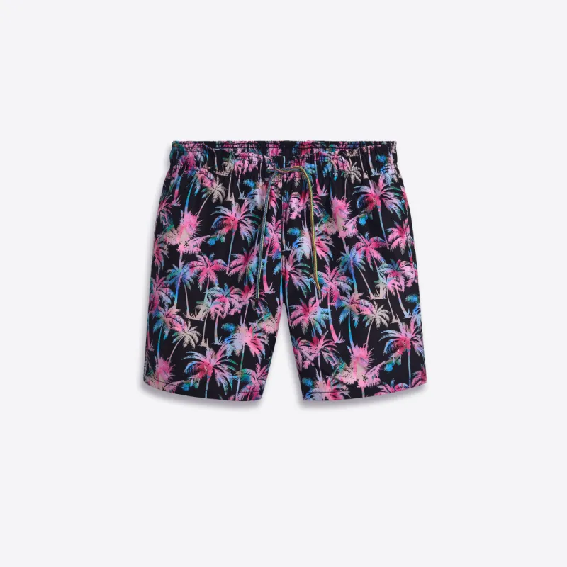 COSMO Palm Tree Print Swim Trunks made by Bugatchi