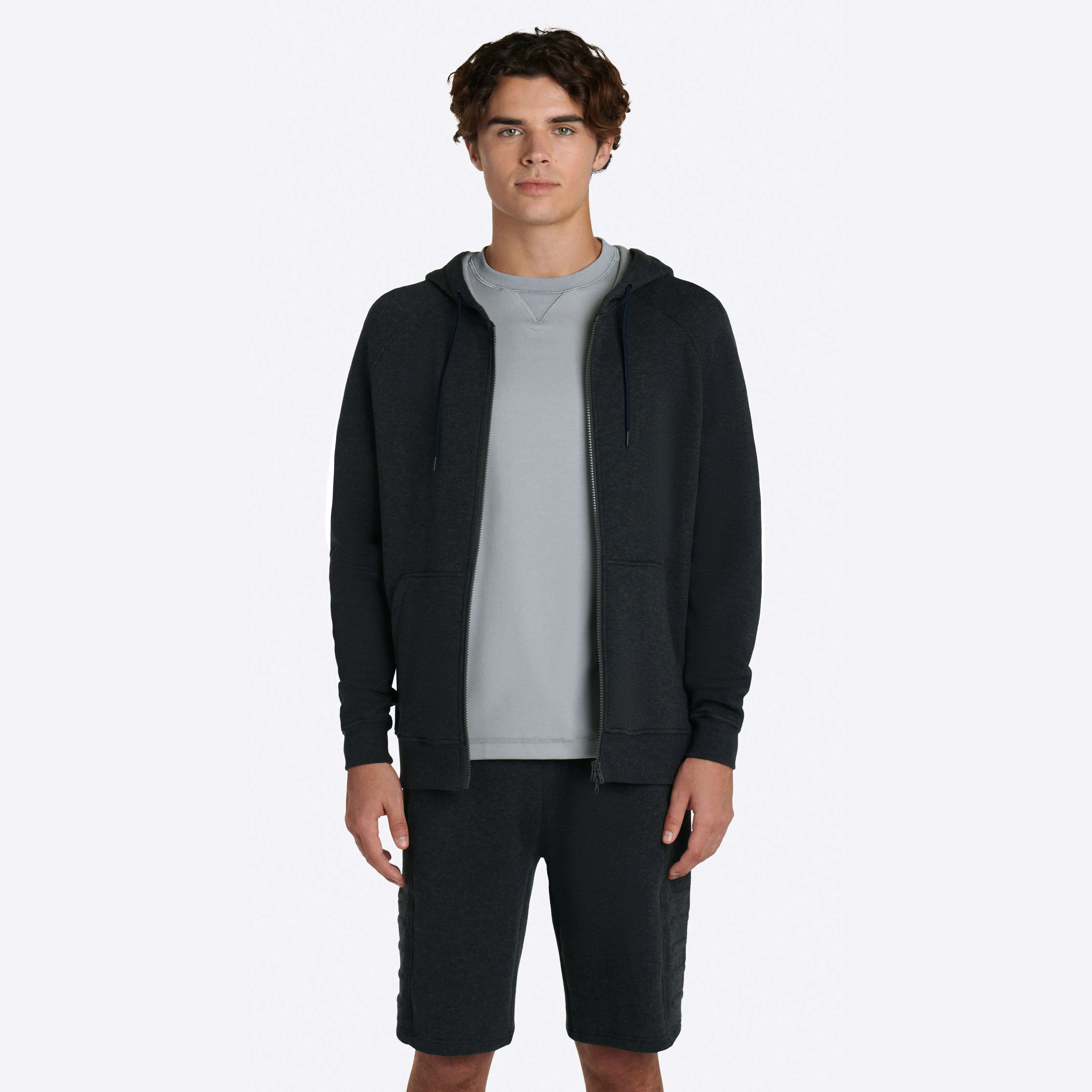 COMFORT Heather Full Zip Jacket with Hood sold by Bugatchi product image thumbnail 2