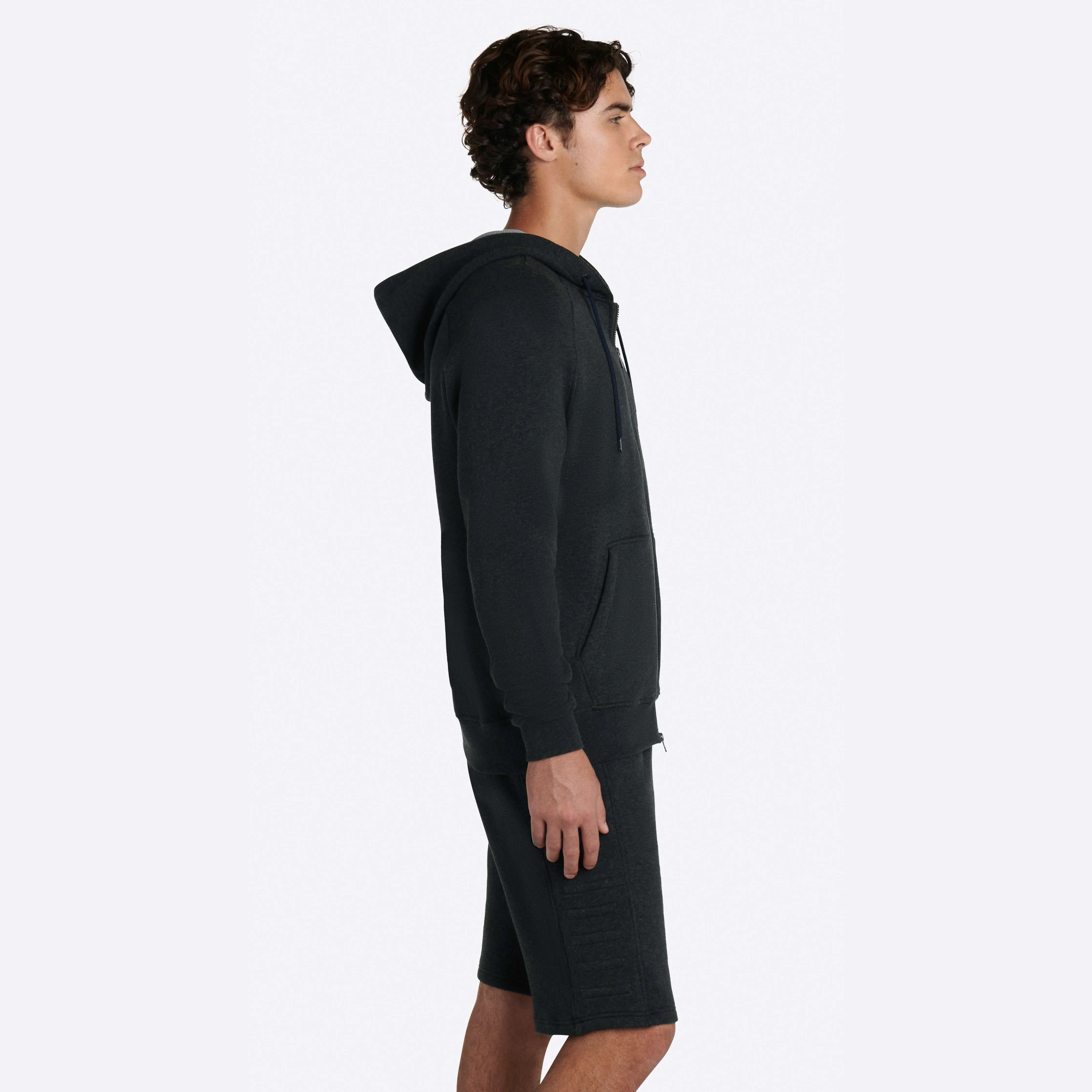 COMFORT Heather Full Zip Jacket with Hood sold by Bugatchi product image thumbnail 4