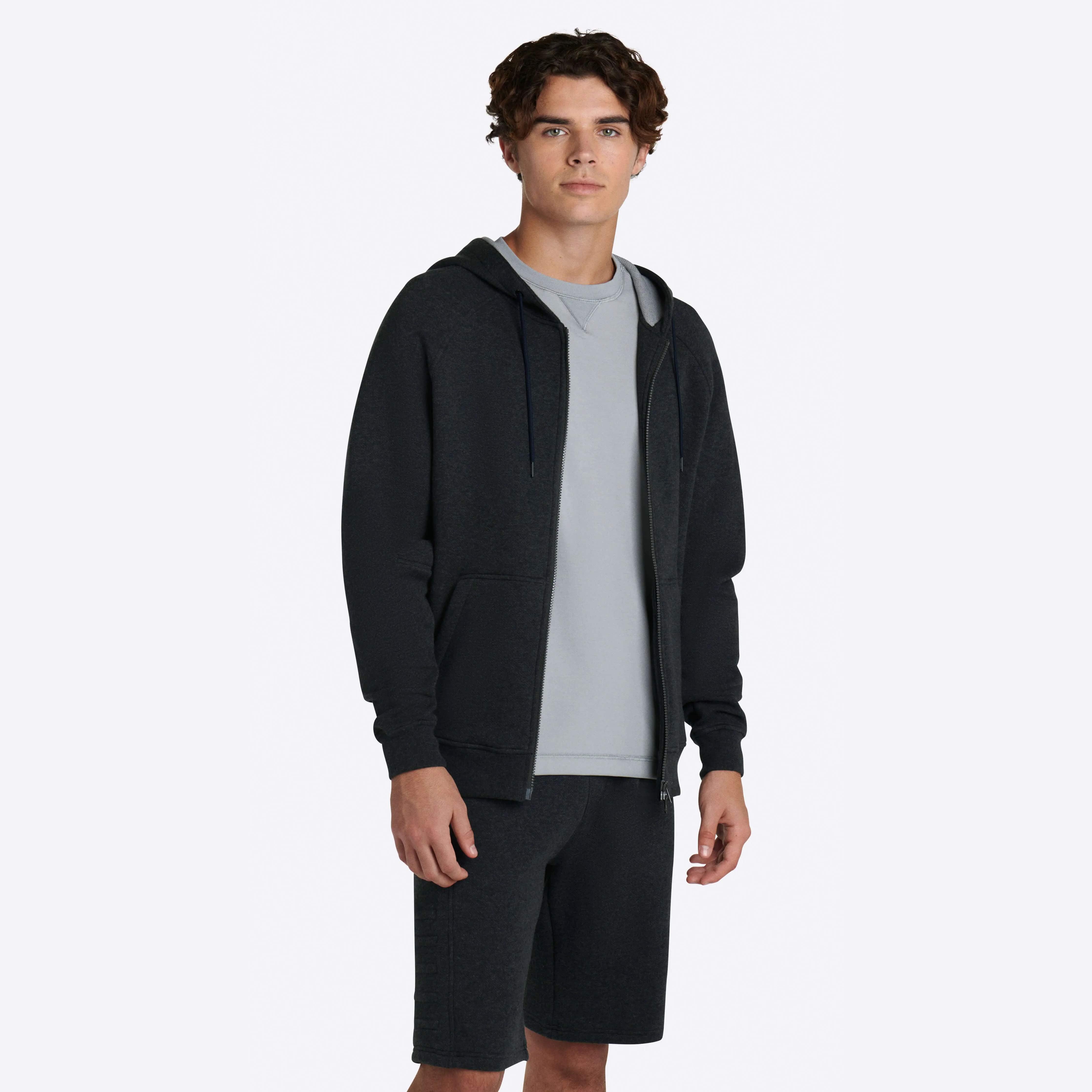 COMFORT Heather Full Zip Jacket with Hood sold by Bugatchi product image thumbnail 3