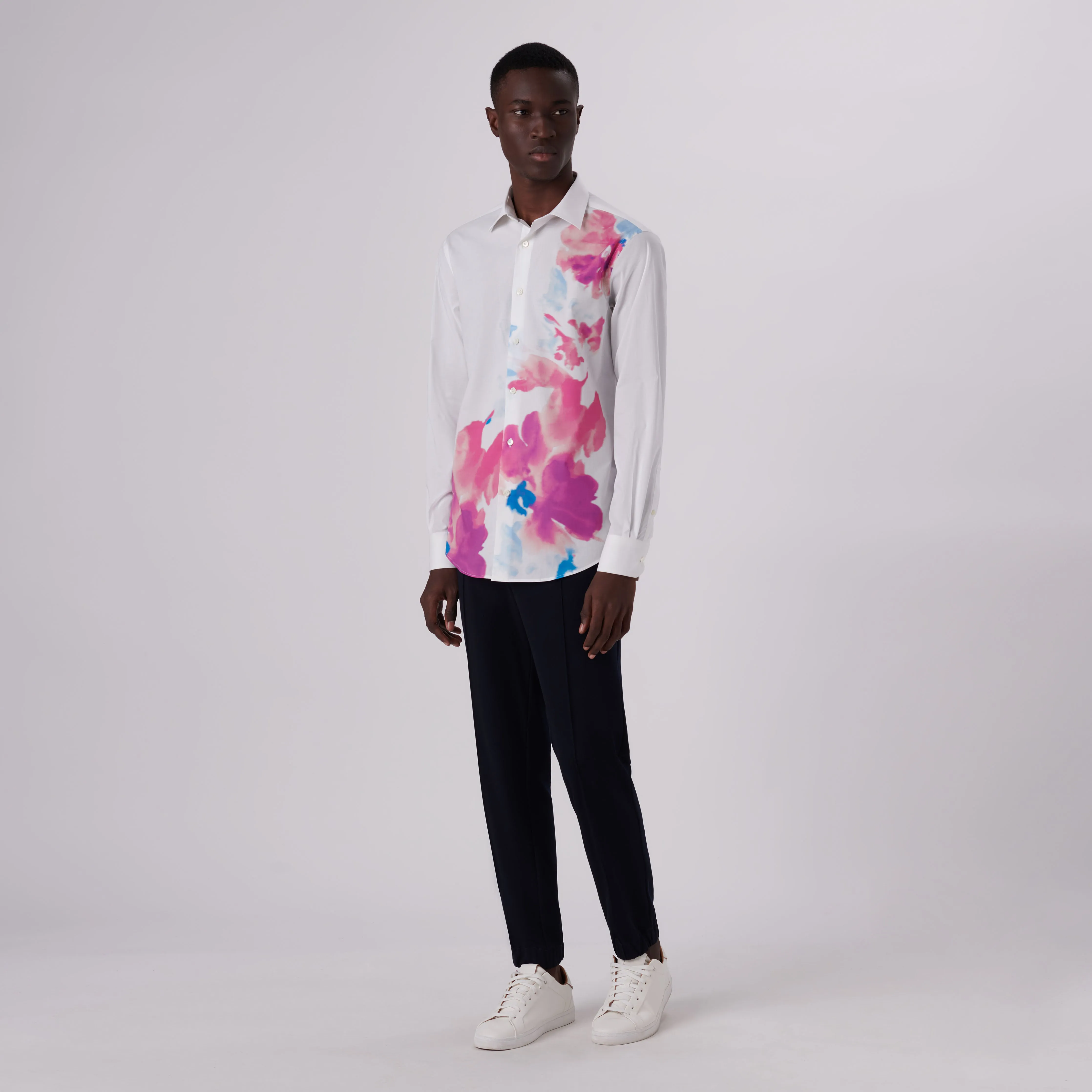 Julian Abstract Placement Print Shirt sold by Bugatchi product image thumbnail 5