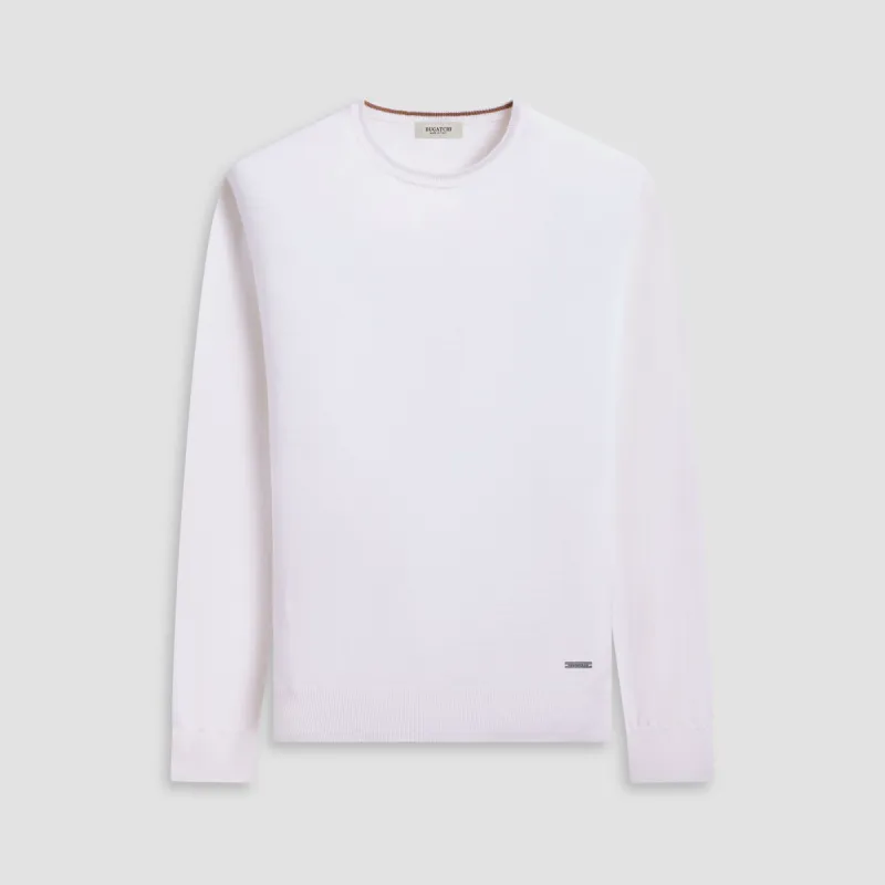 Scott Crew Neck Super Merino Sweater made by Bugatchi