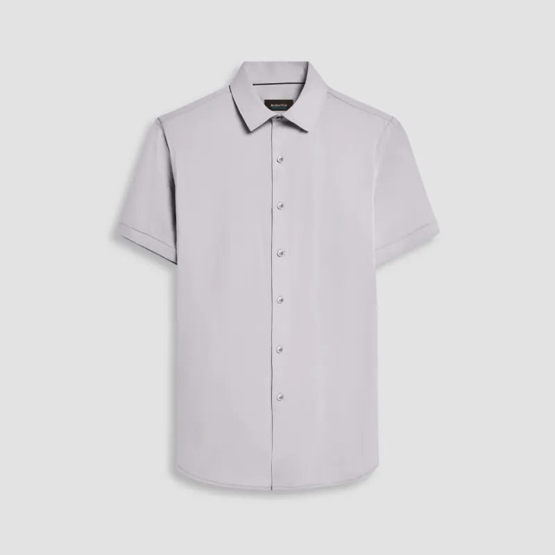 Miles Solid OoohCotton Short Sleeve Shirt sold by Bugatchi
