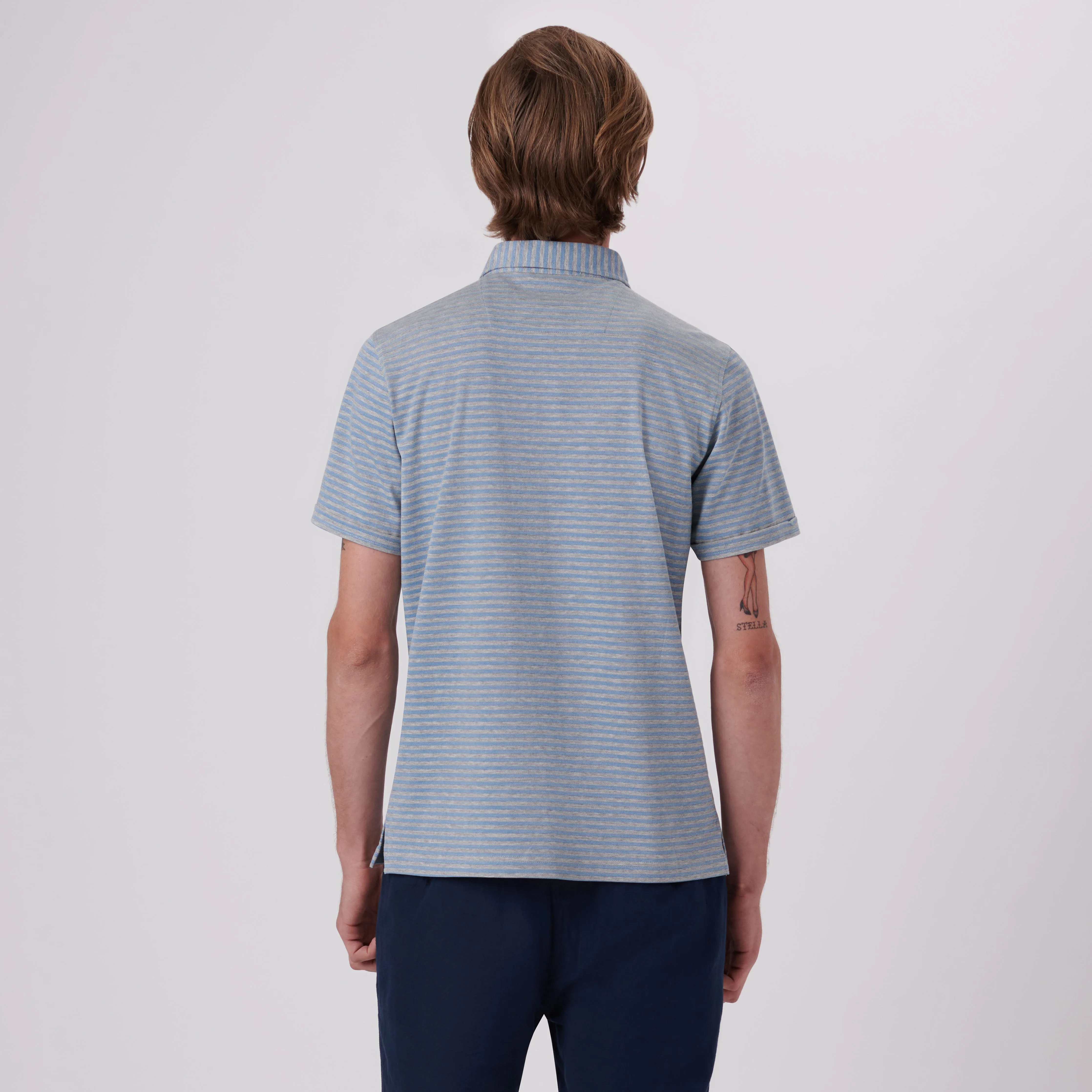 Striped Polo Shirt sold by Bugatchi product image thumbnail 4