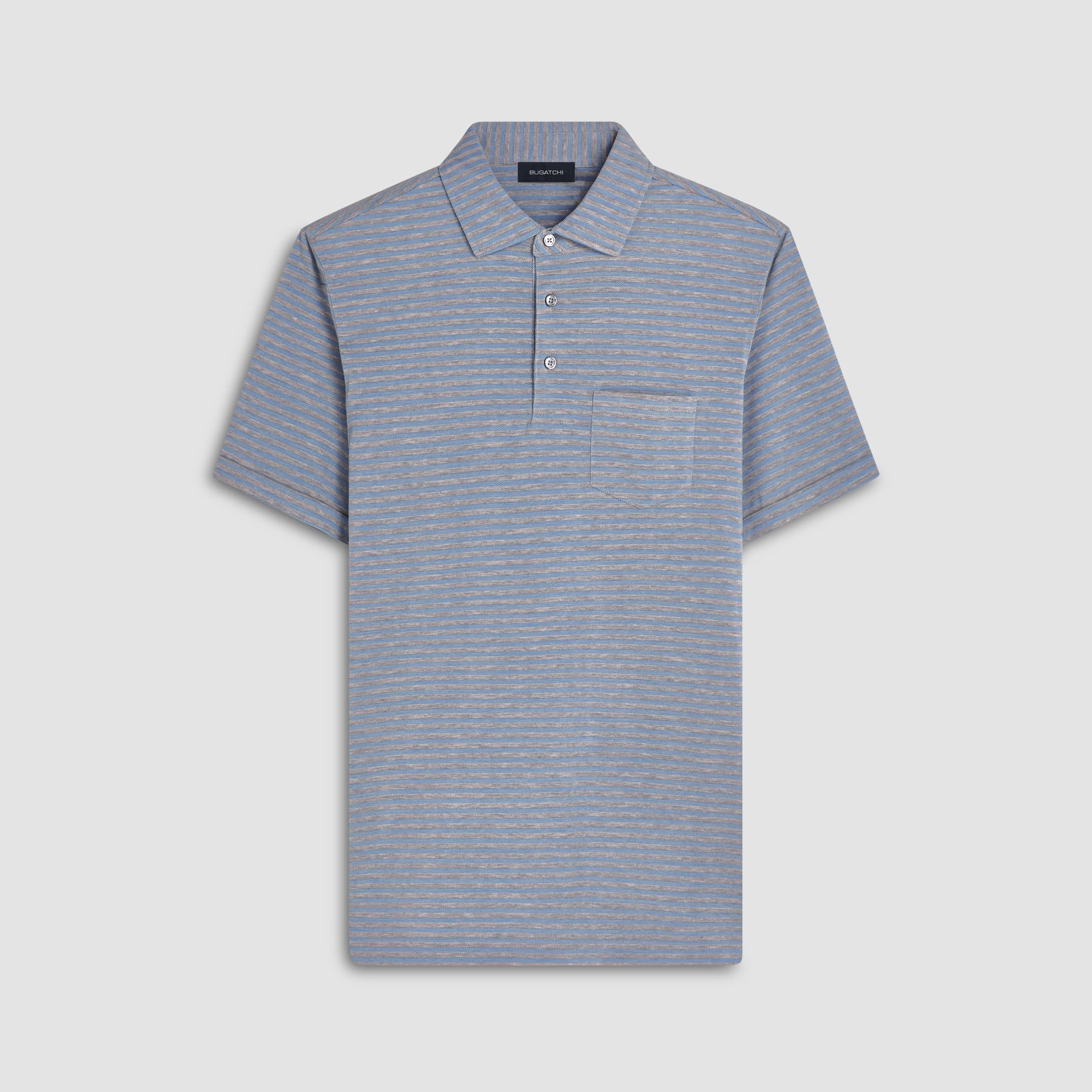 Striped Polo Shirt sold by Bugatchi