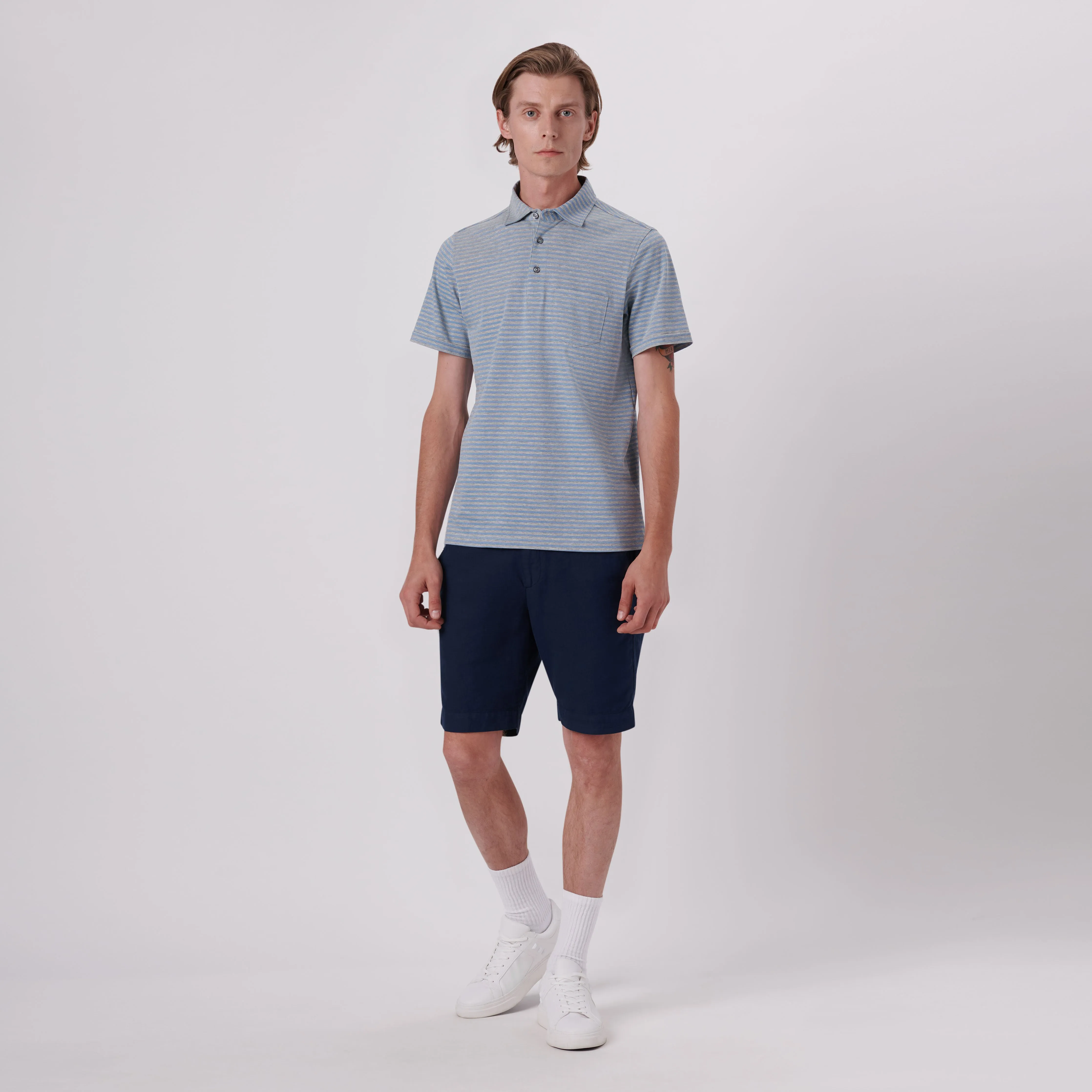 Striped Polo Shirt sold by Bugatchi product image thumbnail 5