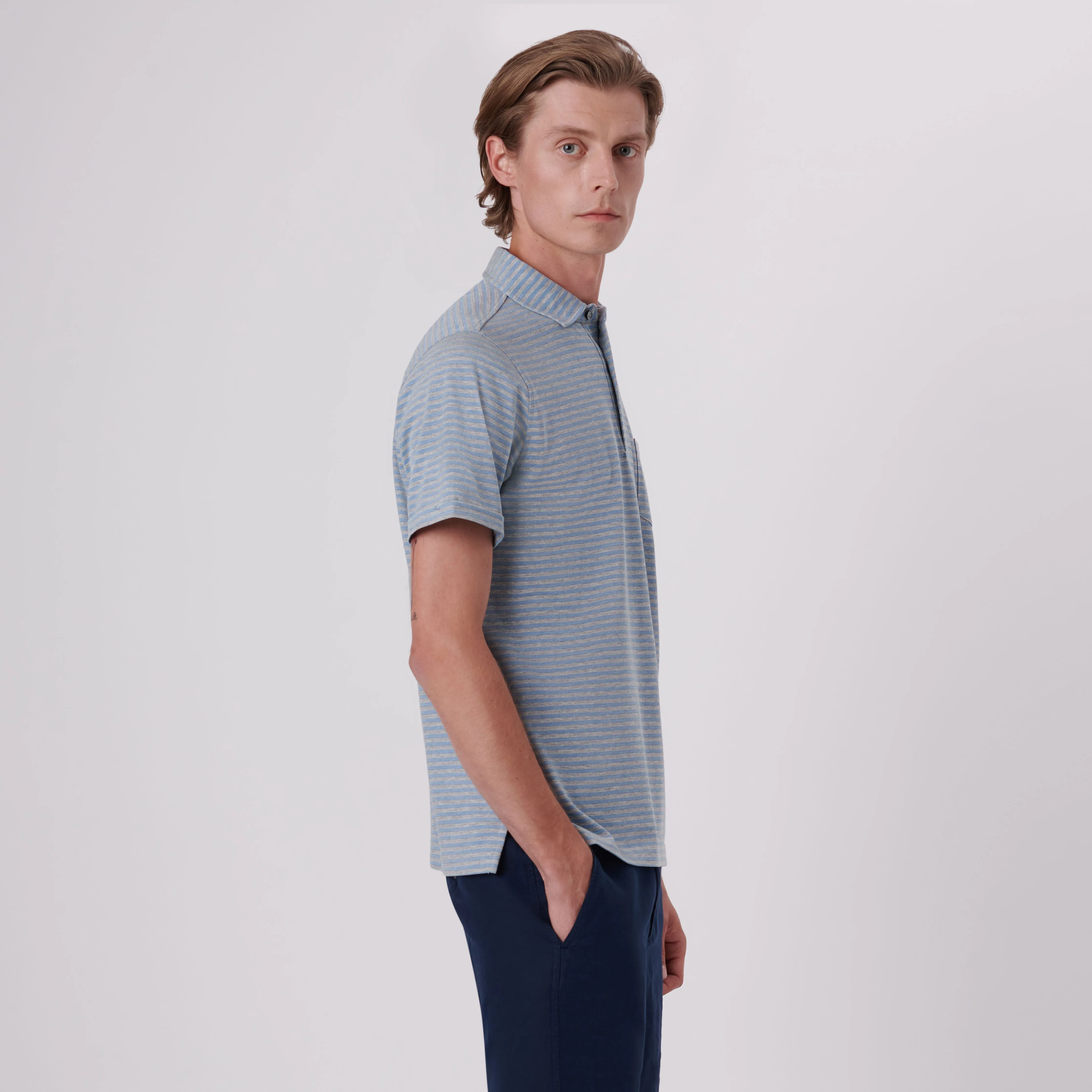 Striped Polo Shirt sold by Bugatchi product image thumbnail 3