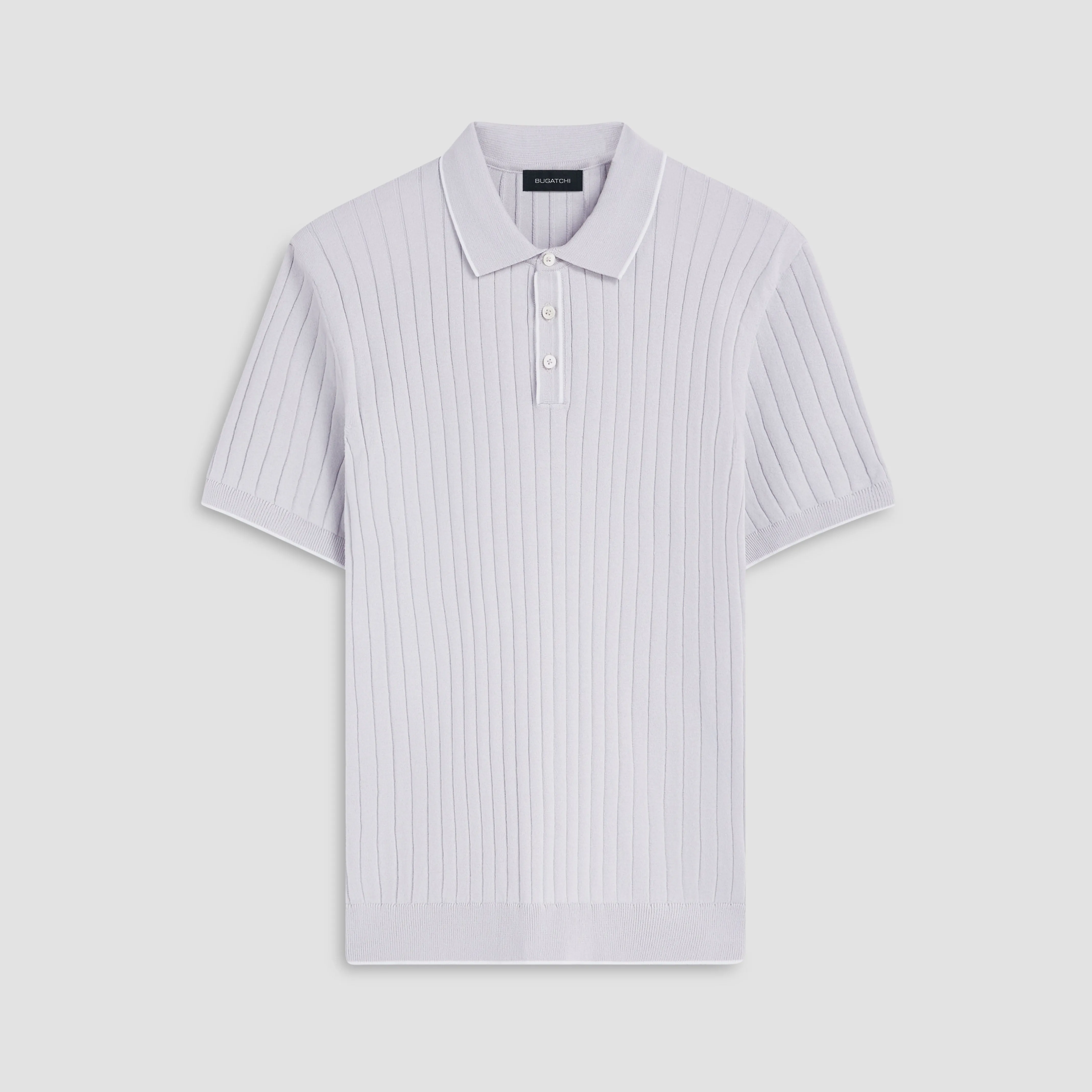 Rib Knit Short Sleeve Polo Sweater sold by Bugatchi