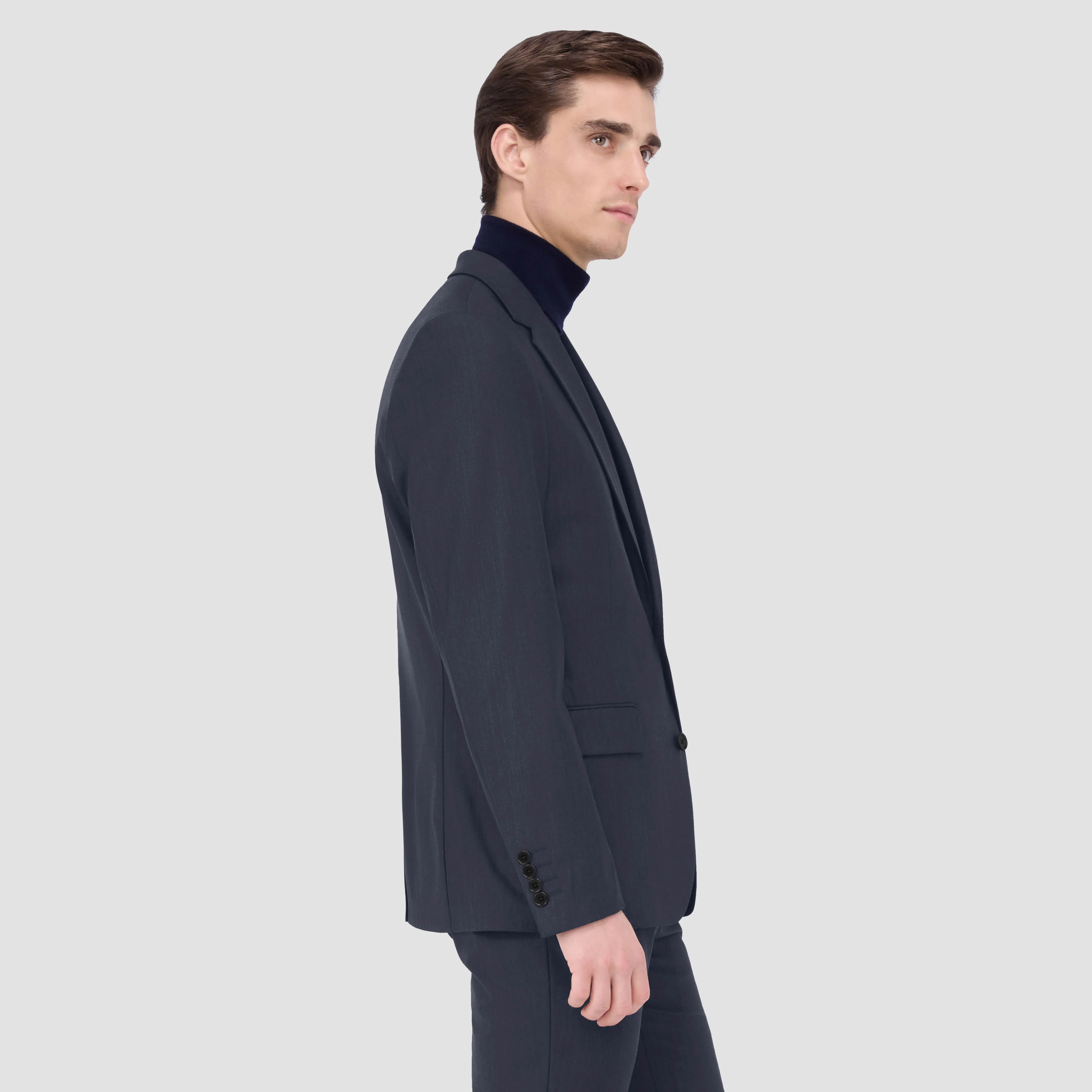 Two Button Stretch Wool Travel Blazer sold by Bugatchi product image thumbnail 3