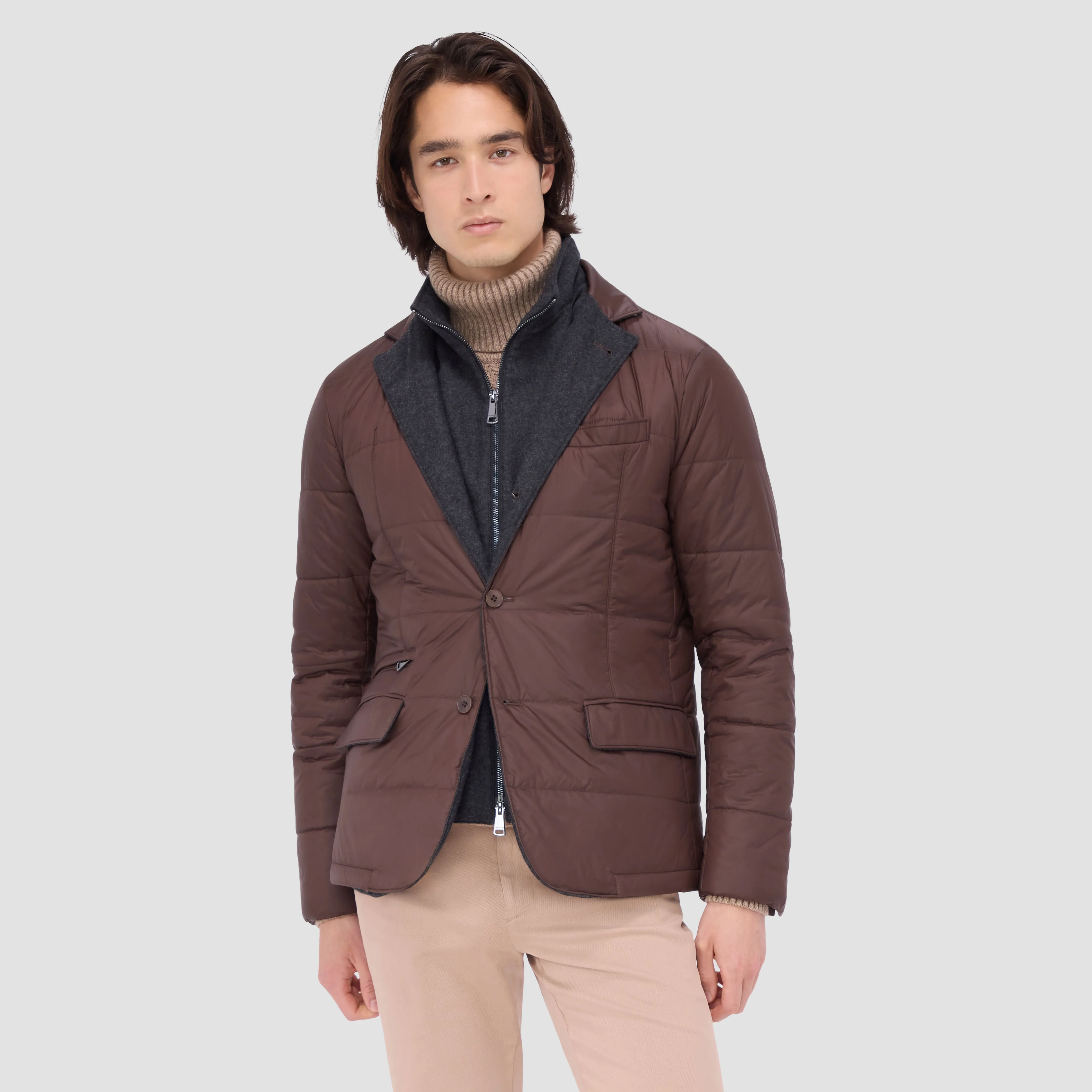 Three Button Quilted Blazer with Detachable Bib sold by Bugatchi product image thumbnail 2