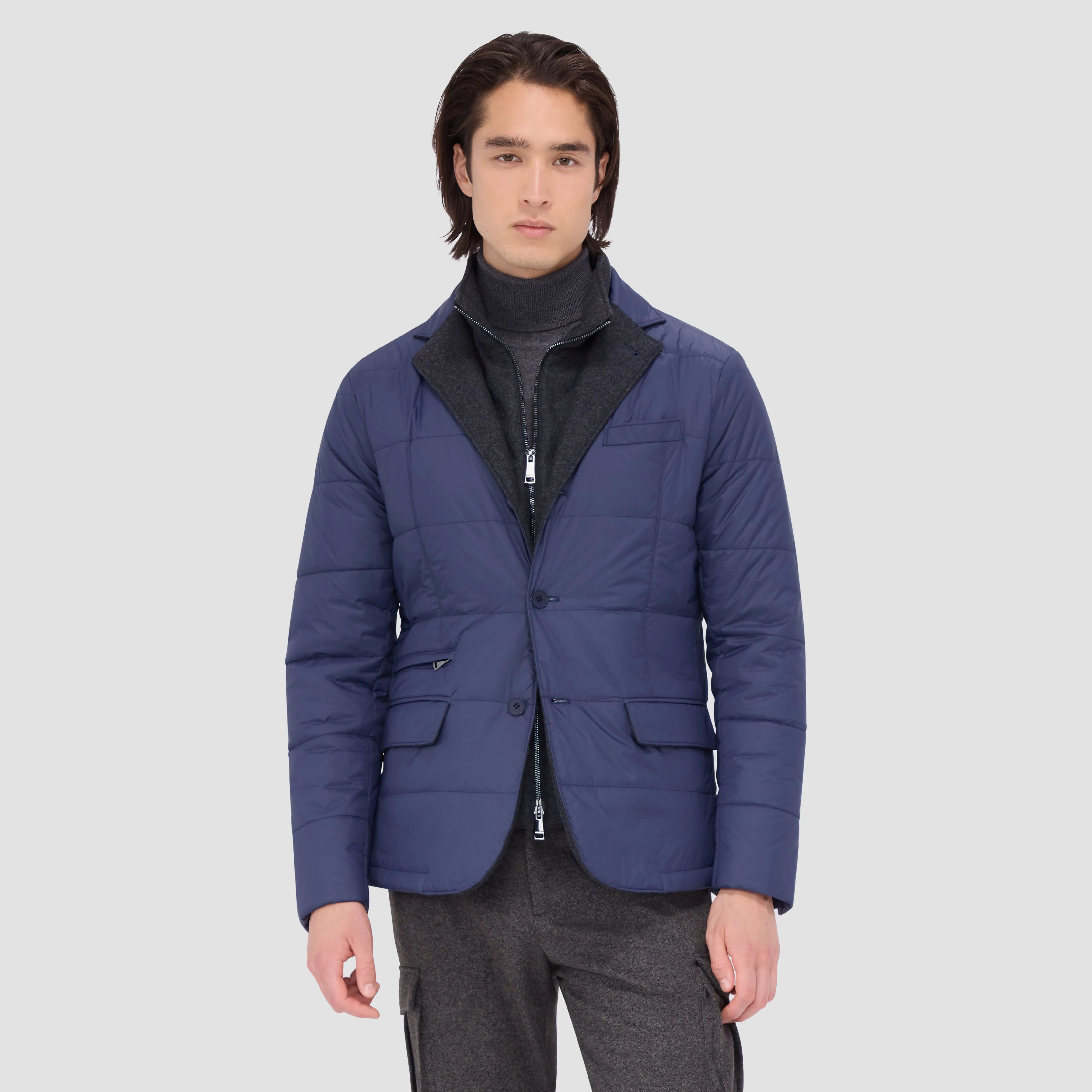 Three Button Quilted Blazer with Detachable Bib sold by Bugatchi product image thumbnail 2