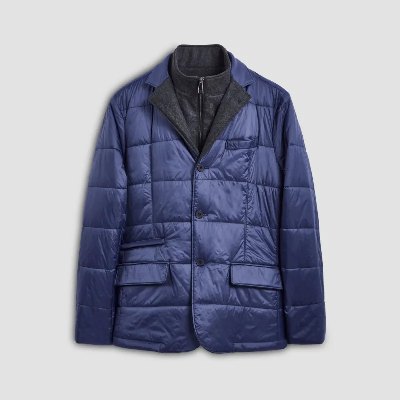 Three Button Quilted Blazer with Detachable Bib sold by Bugatchi