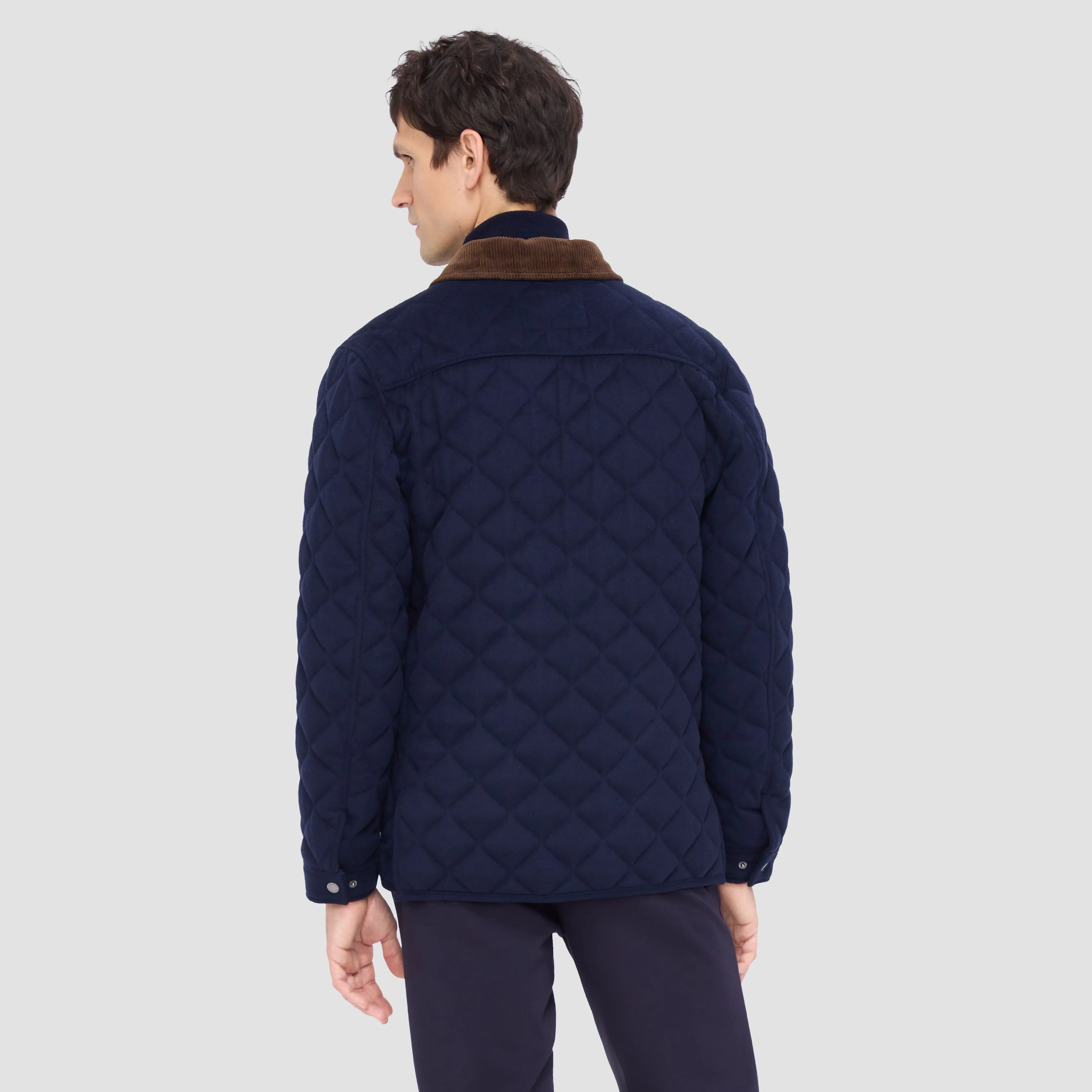 Wool and Cashmere Quilted Field Jacket sold by Bugatchi product image thumbnail 4