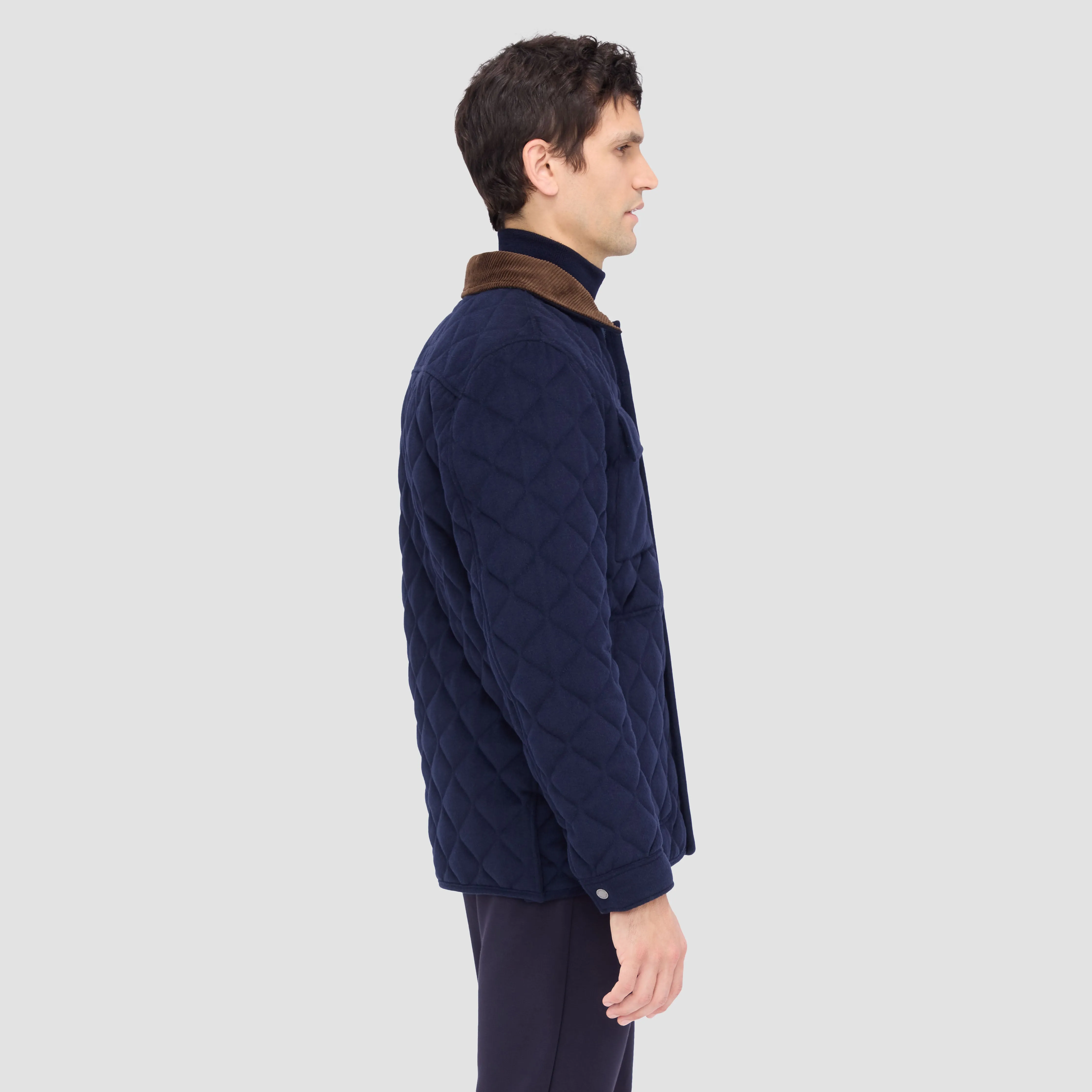 Wool and Cashmere Quilted Field Jacket sold by Bugatchi product image thumbnail 3