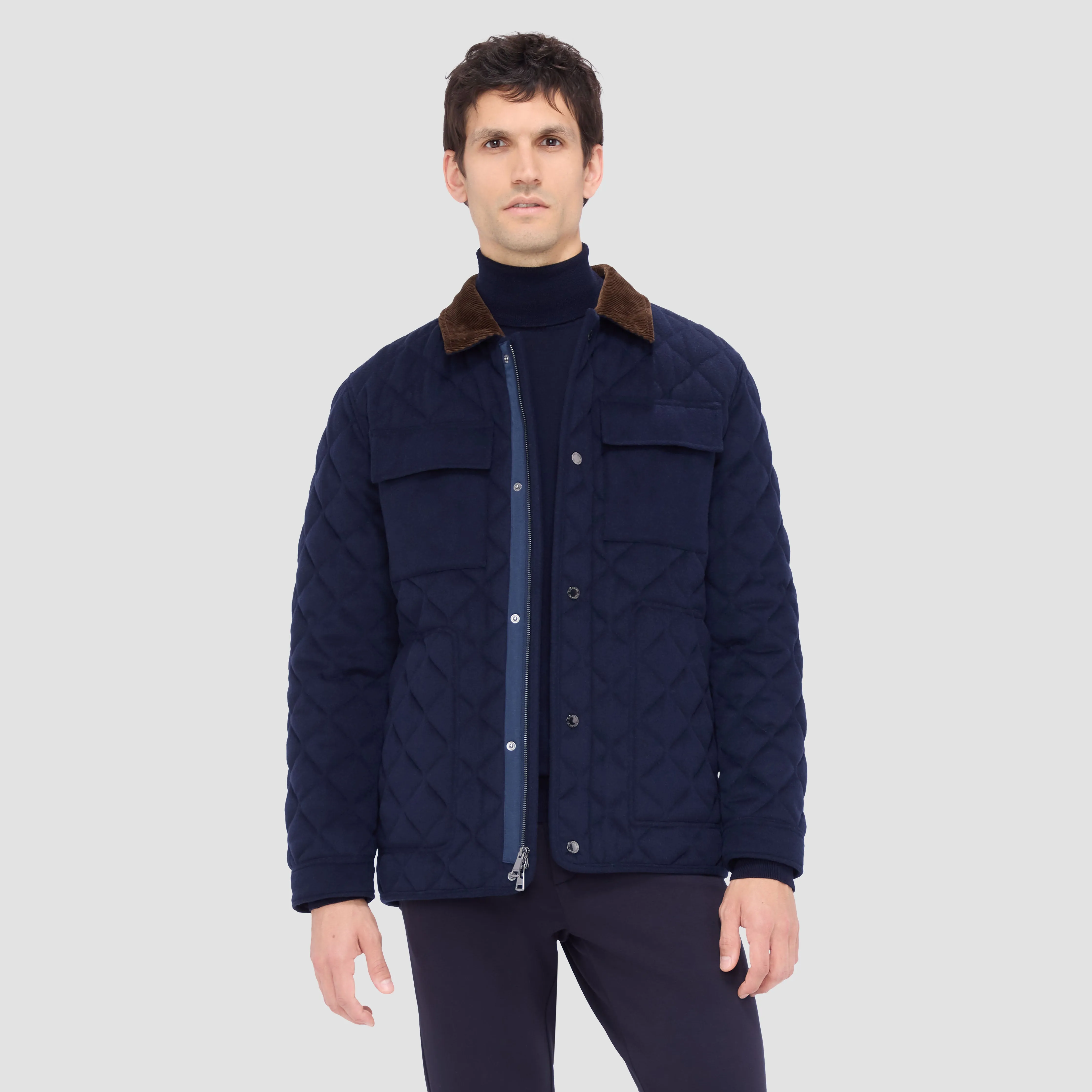 Wool and Cashmere Quilted Field Jacket sold by Bugatchi product image thumbnail 2