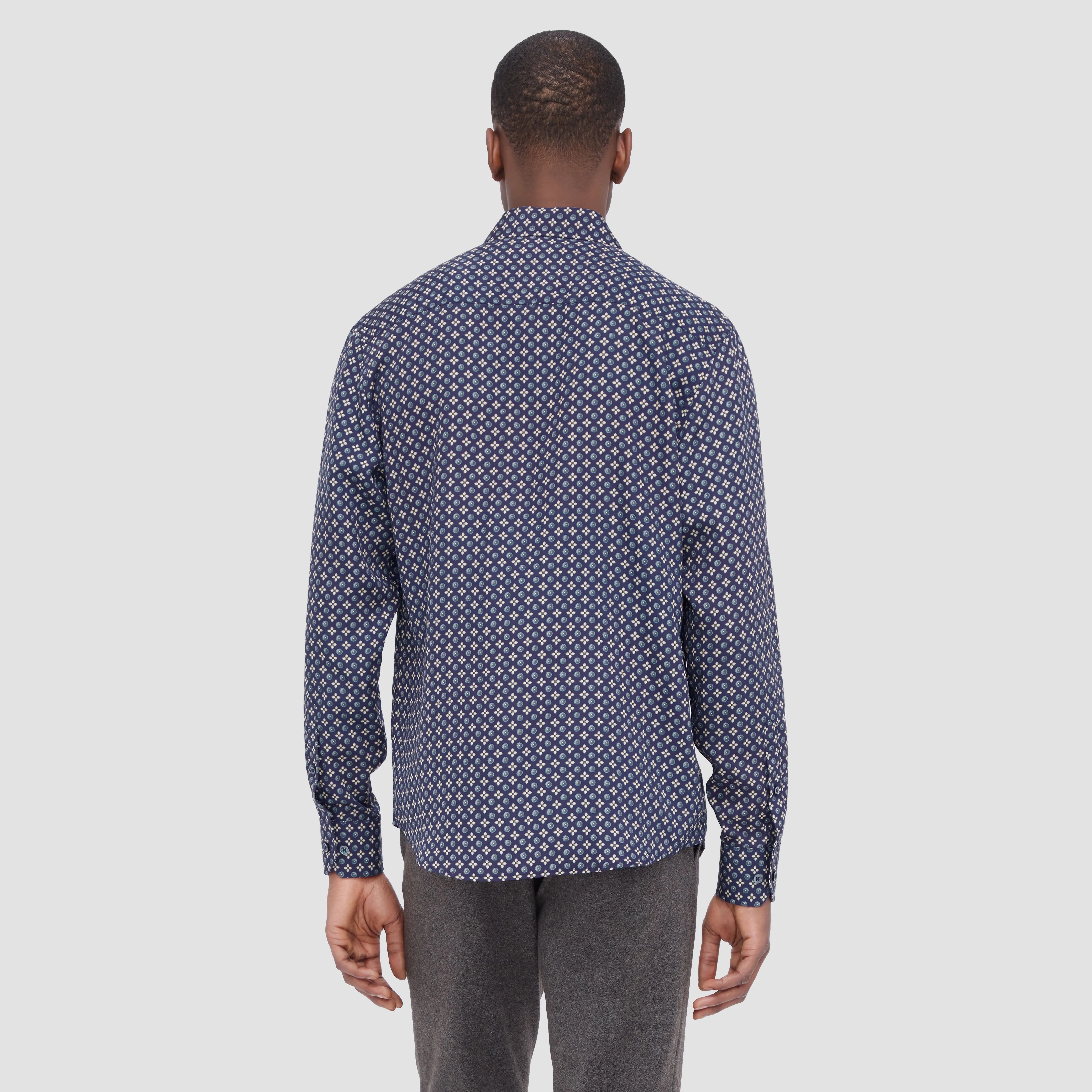 Julian Mosaic Lyocell Shirt sold by Bugatchi product image thumbnail 4