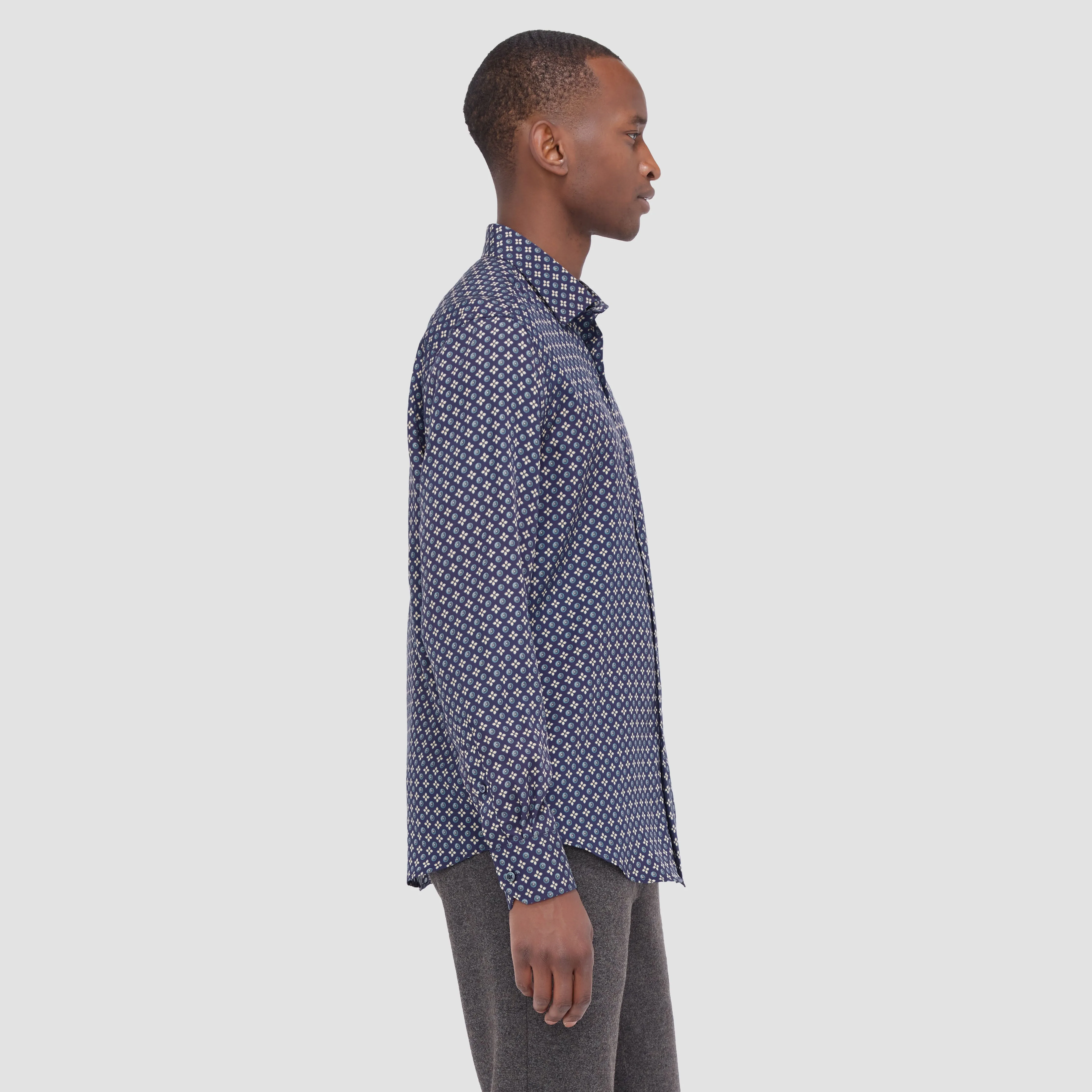 Julian Mosaic Lyocell Shirt sold by Bugatchi product image thumbnail 3