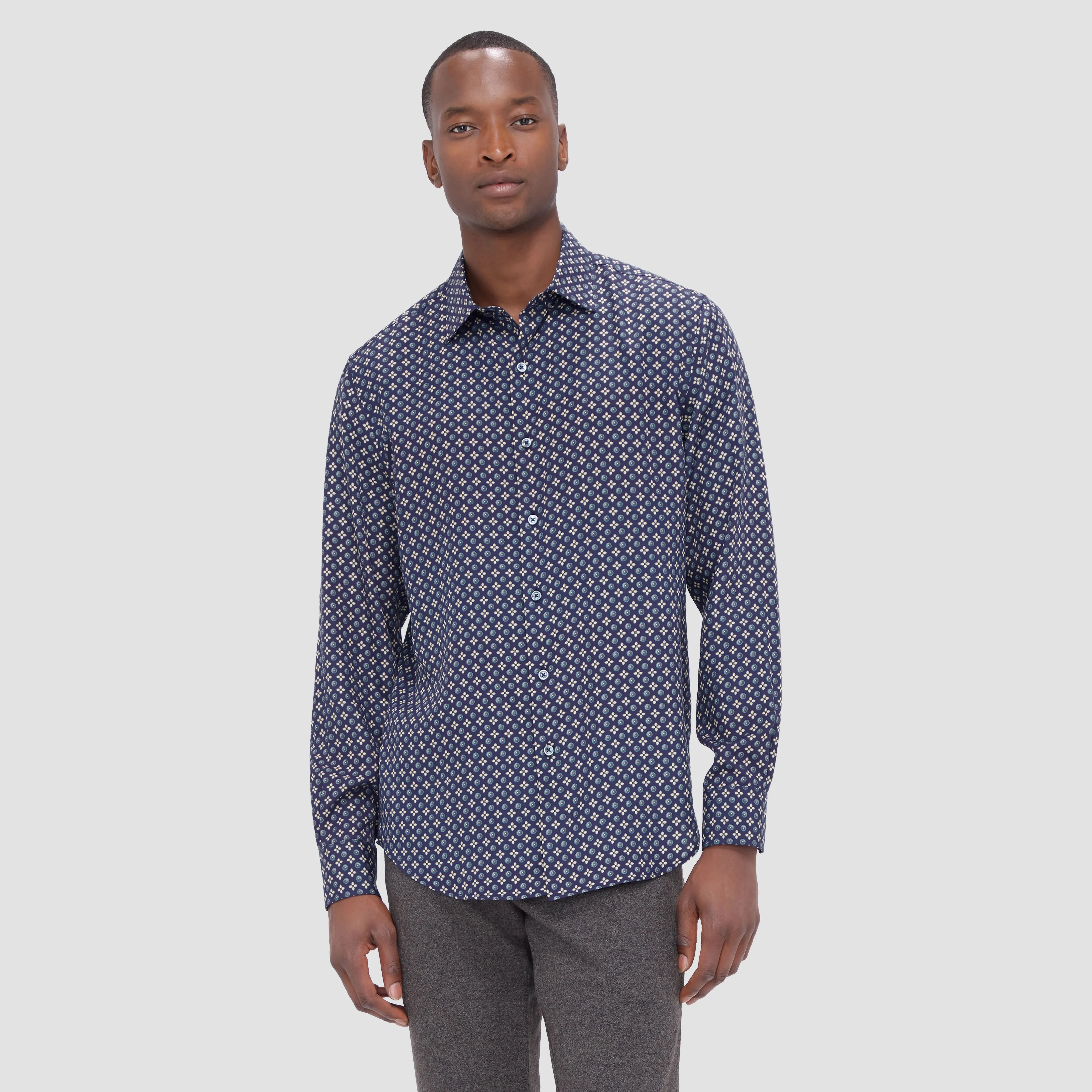 Julian Mosaic Lyocell Shirt sold by Bugatchi product image thumbnail 2