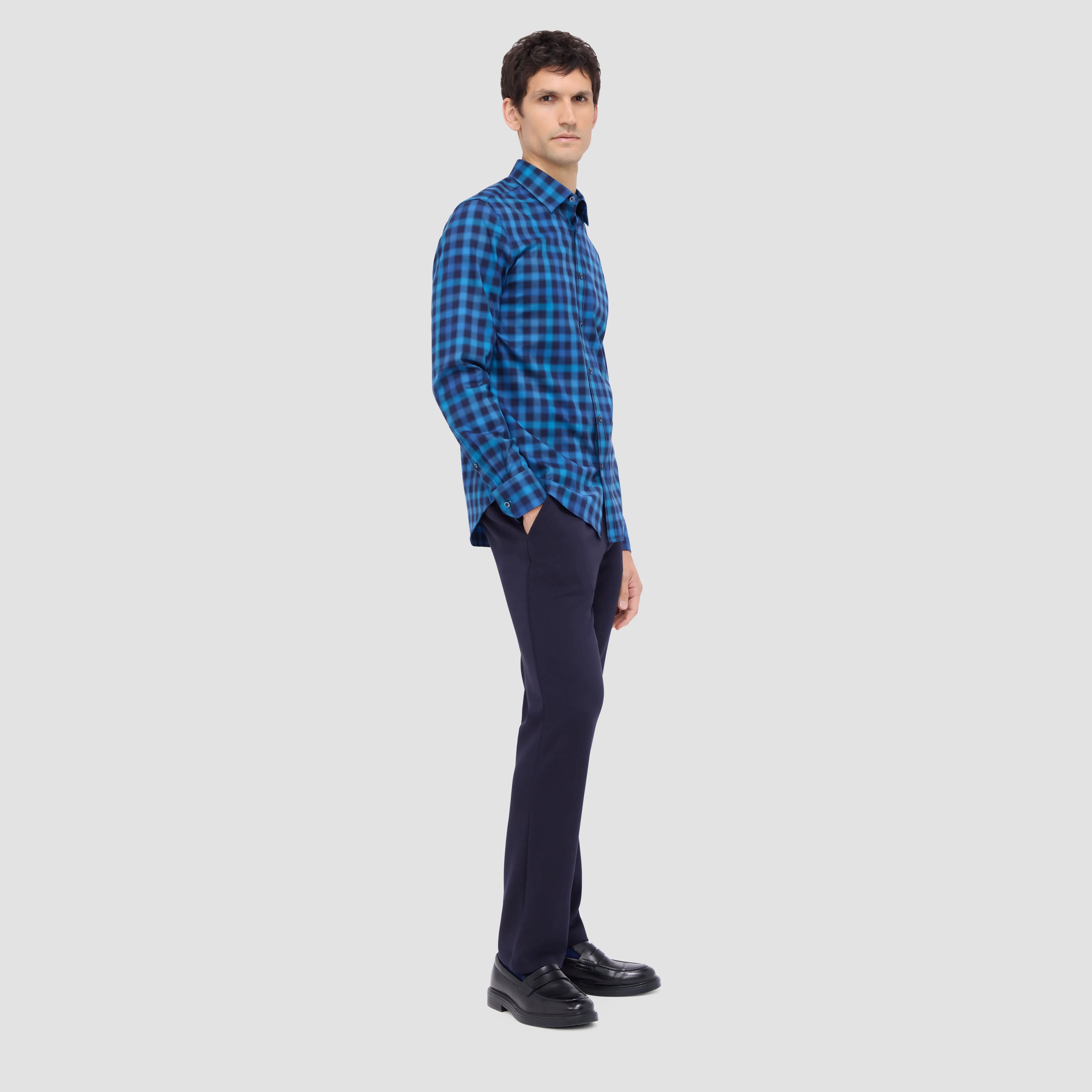 Karl Checkered Shirt sold by Bugatchi product image thumbnail 5
