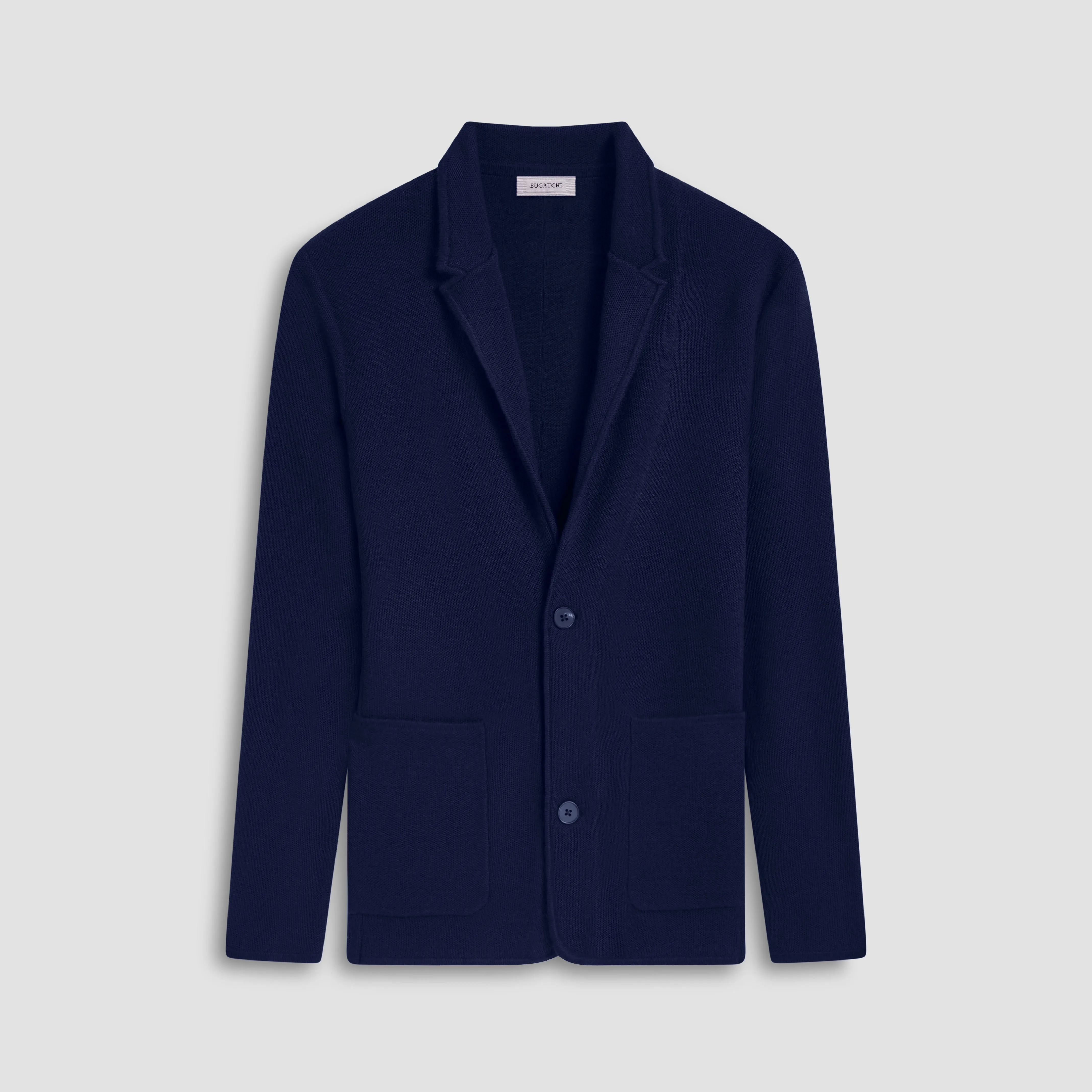 Honeycomb Stitch Two Button Knitted Blazer sold by Bugatchi