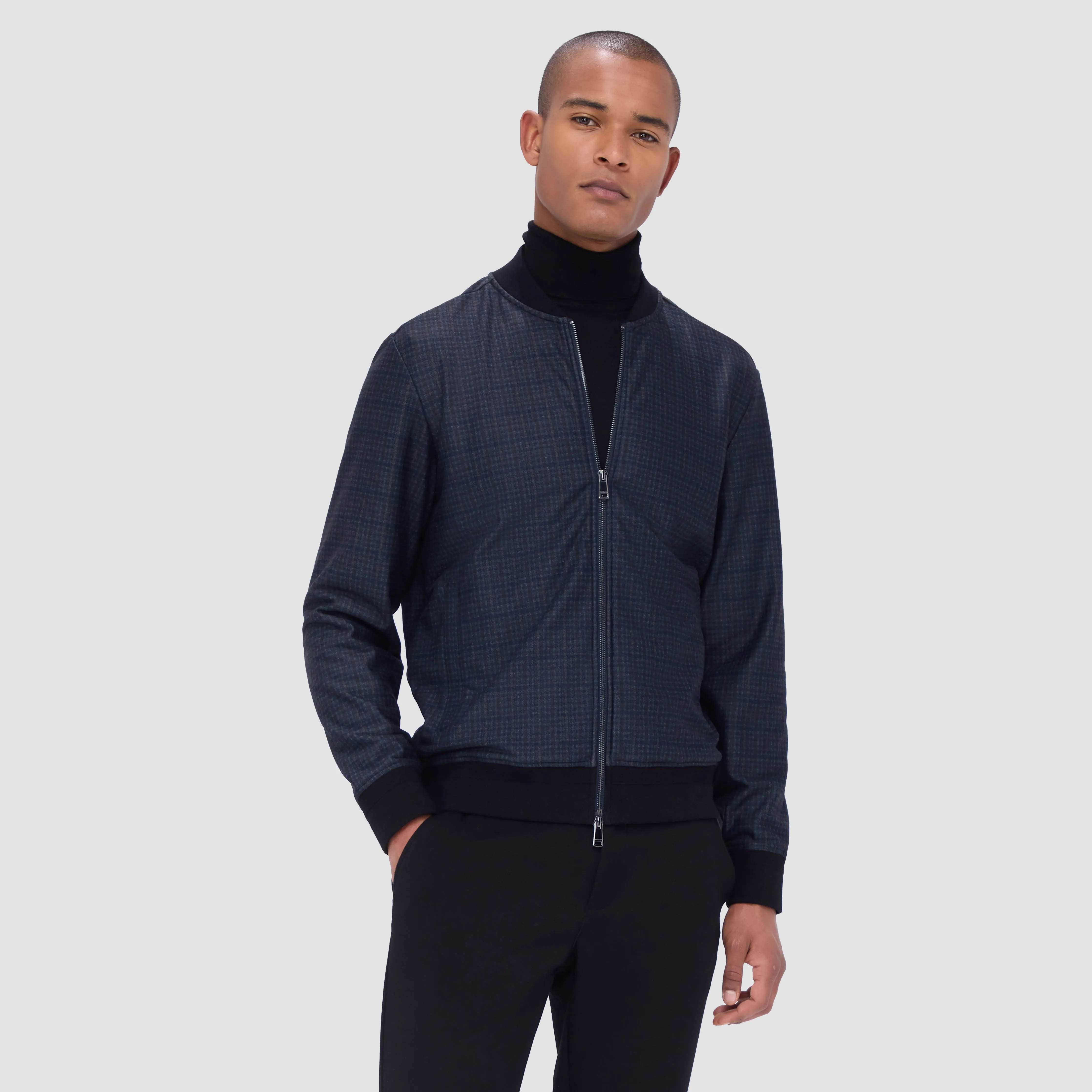 Plaid Bomber Jacket sold by Bugatchi product image thumbnail 2